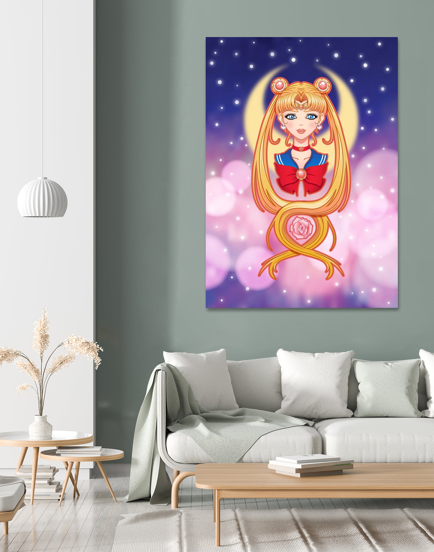 Sailor Moon by Enrique Valles on GIANT ART - orange vector illustration