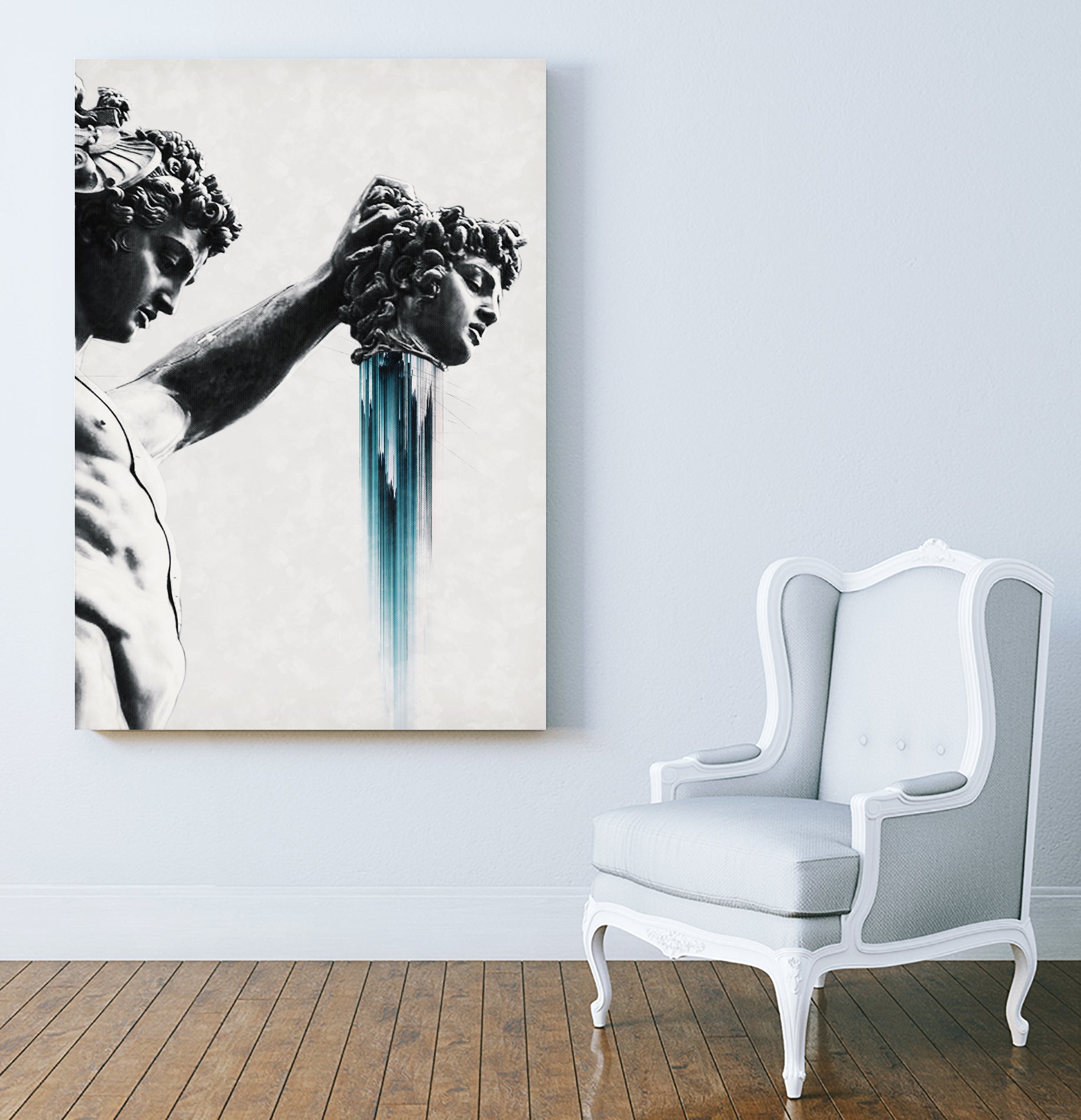 Perseus and  Medusa by Menelaos Trompoukis on GIANT ART - gray digital painting