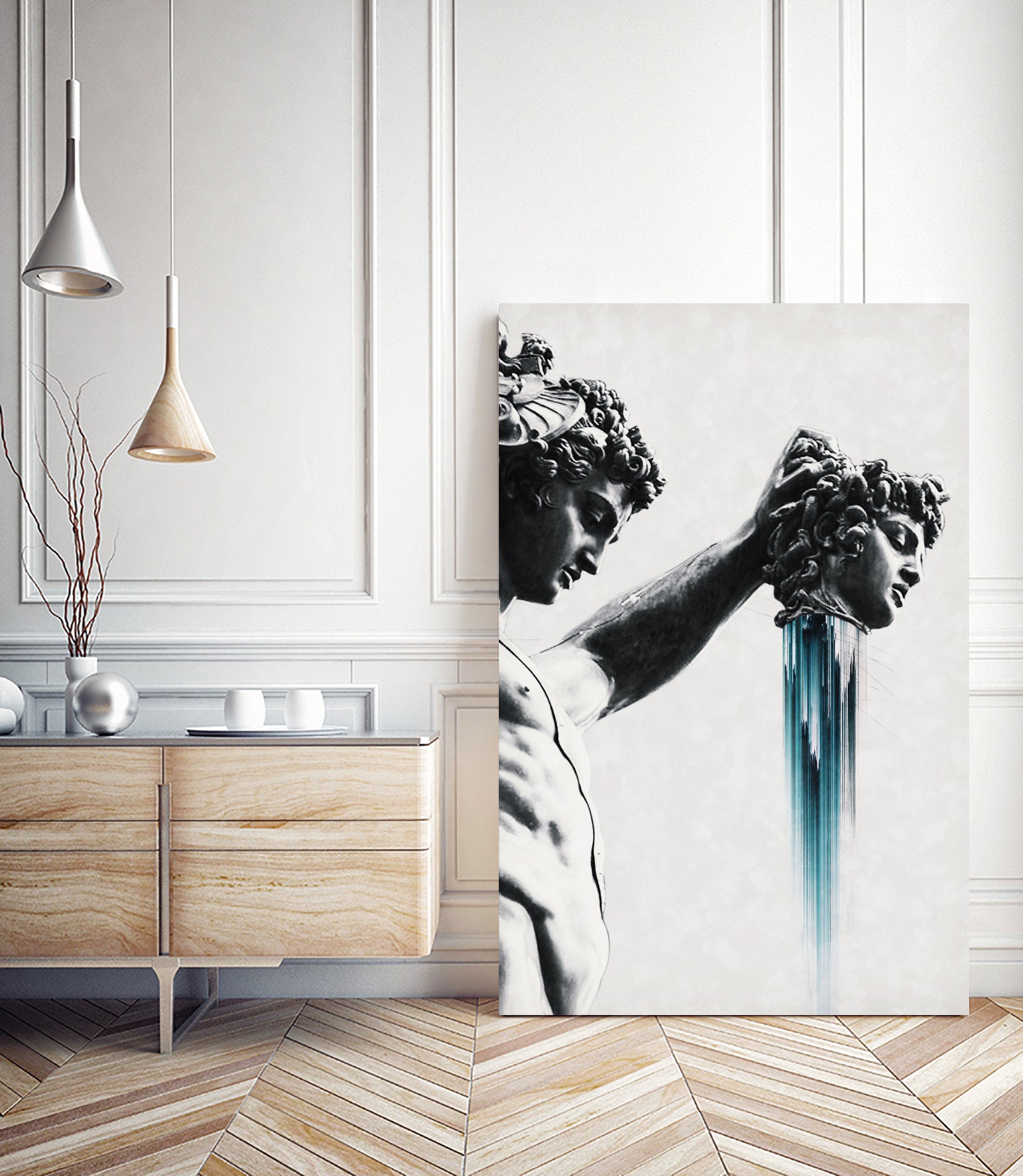 Perseus and  Medusa by Menelaos Trompoukis on GIANT ART - gray digital painting