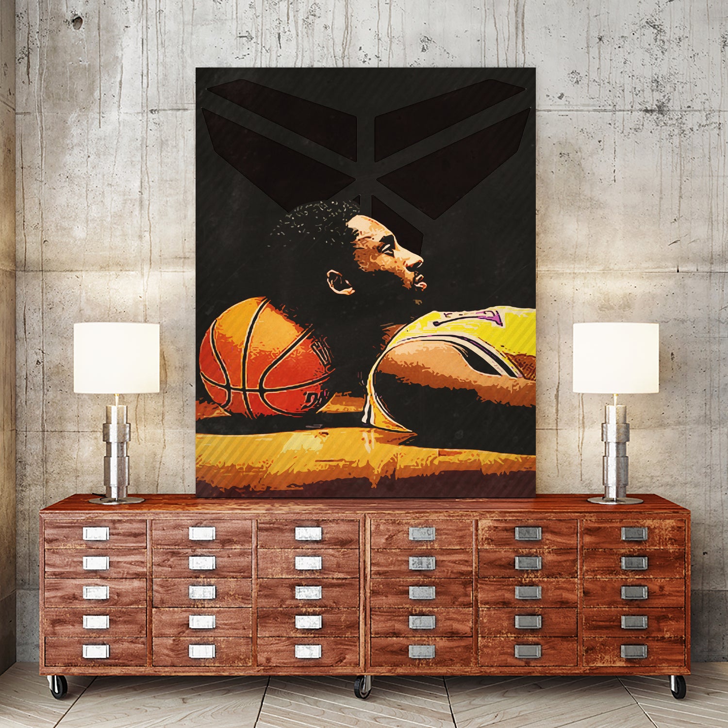kobe bryant by Yusman Paringotan hotmartogi Pasaribu on GIANT ART - black photo illustration