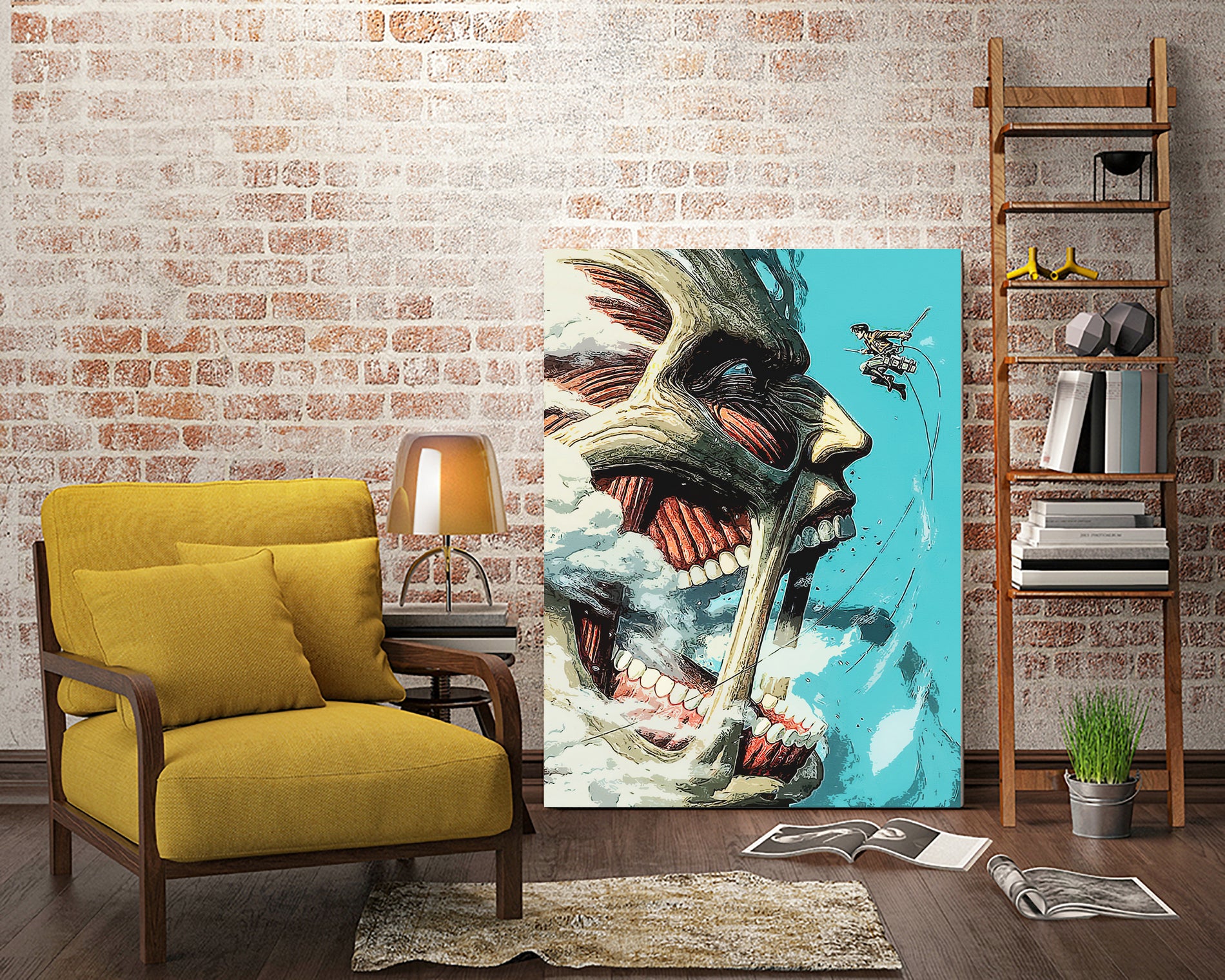 attack on titan by Yusman Paringotan hotmartogi Pasaribu on GIANT ART - gray photo illustration