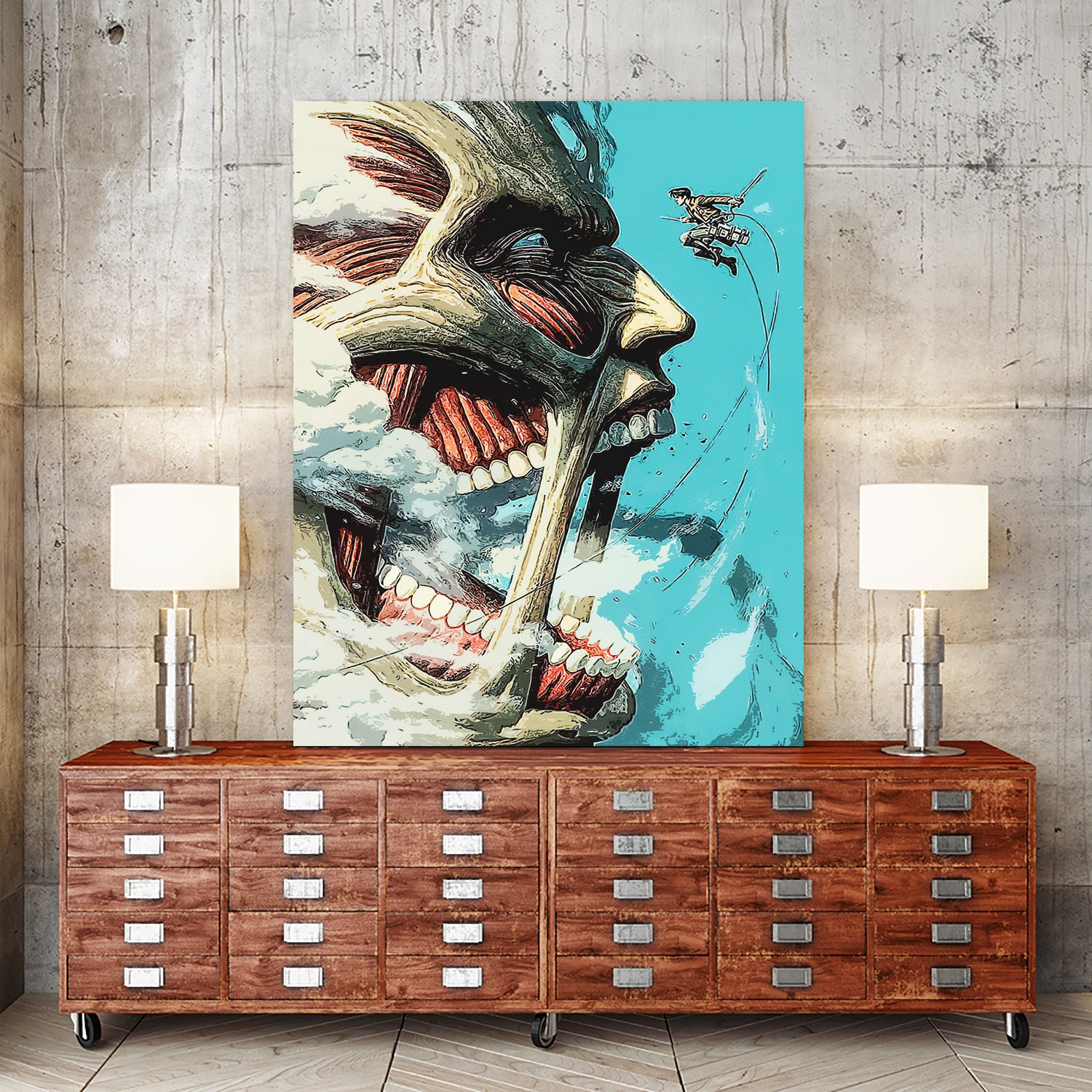 attack on titan by Yusman Paringotan hotmartogi Pasaribu on GIANT ART - gray photo illustration