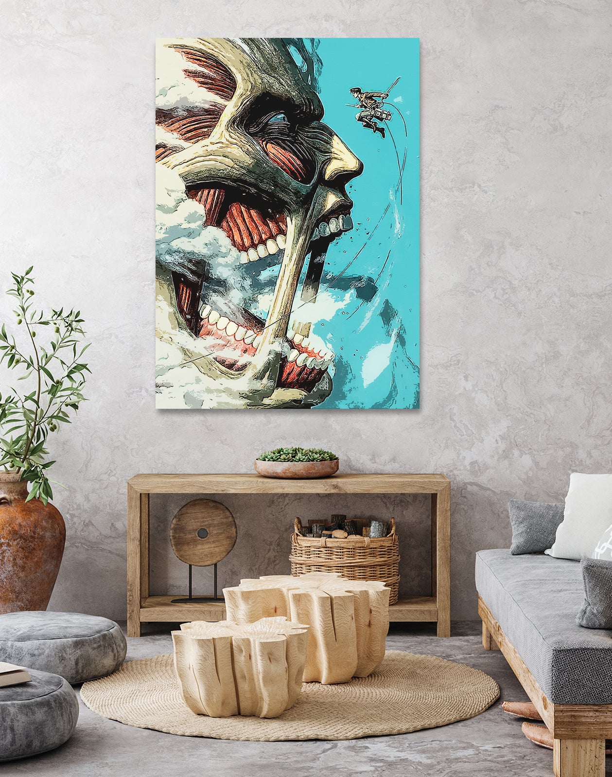 attack on titan by Yusman Paringotan hotmartogi Pasaribu on GIANT ART - gray photo illustration