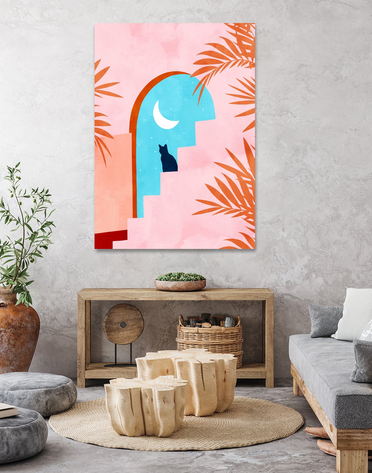 Catrospection by Uma Gokhale on GIANT ART - orange digital painting