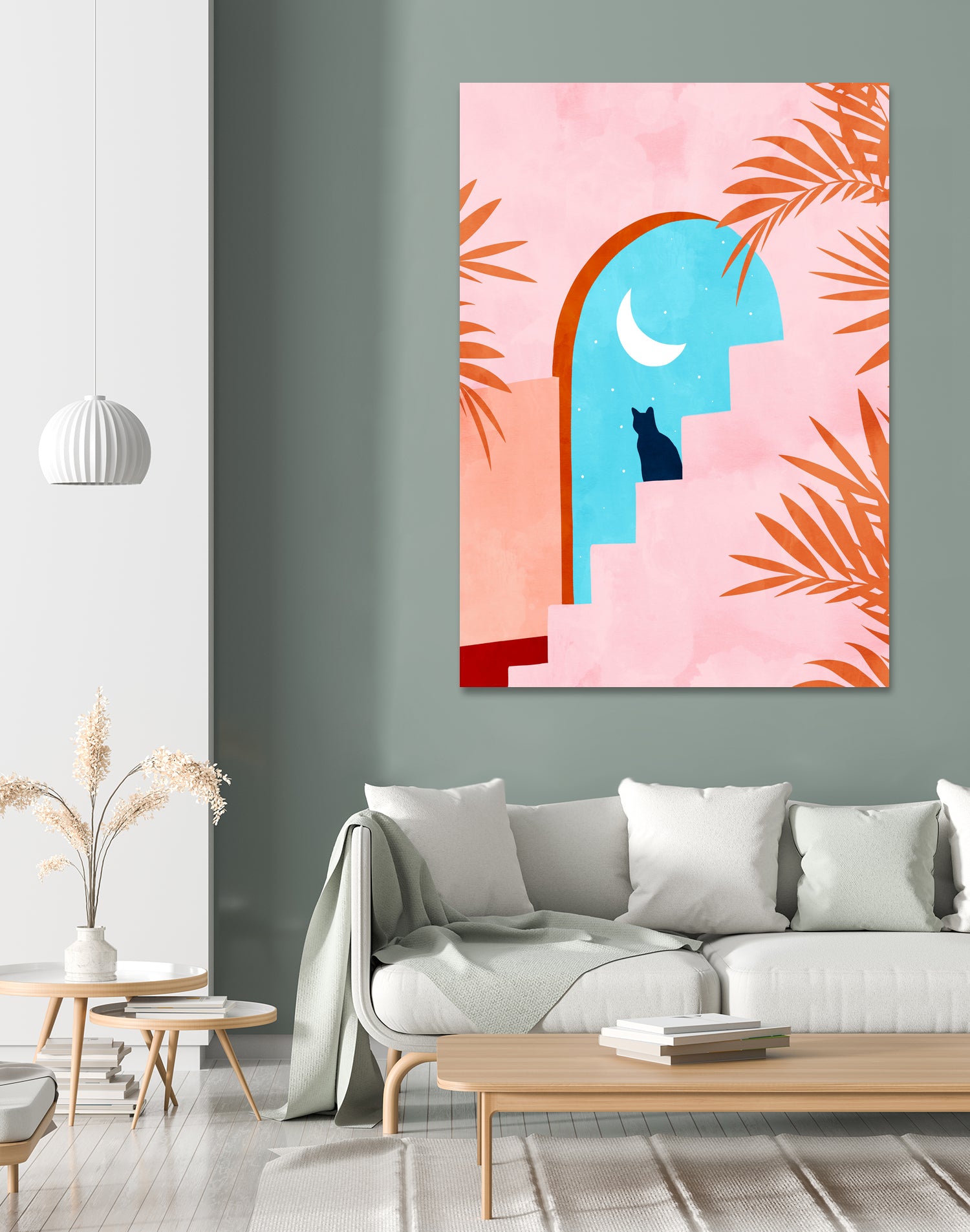 Catrospection by Uma Gokhale on GIANT ART - orange digital painting