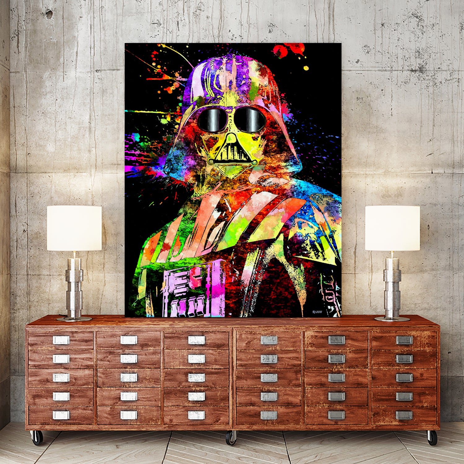 Darth Star Wars Show by Daniel Janda on GIANT ART - yellow digital painting