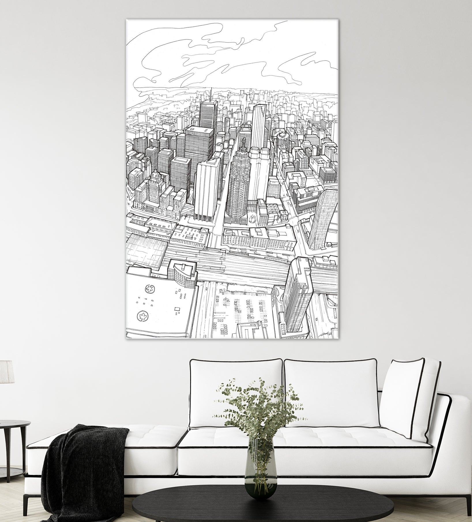 Toronto 3/3 by Anne Ma on GIANT ART - black mixed media