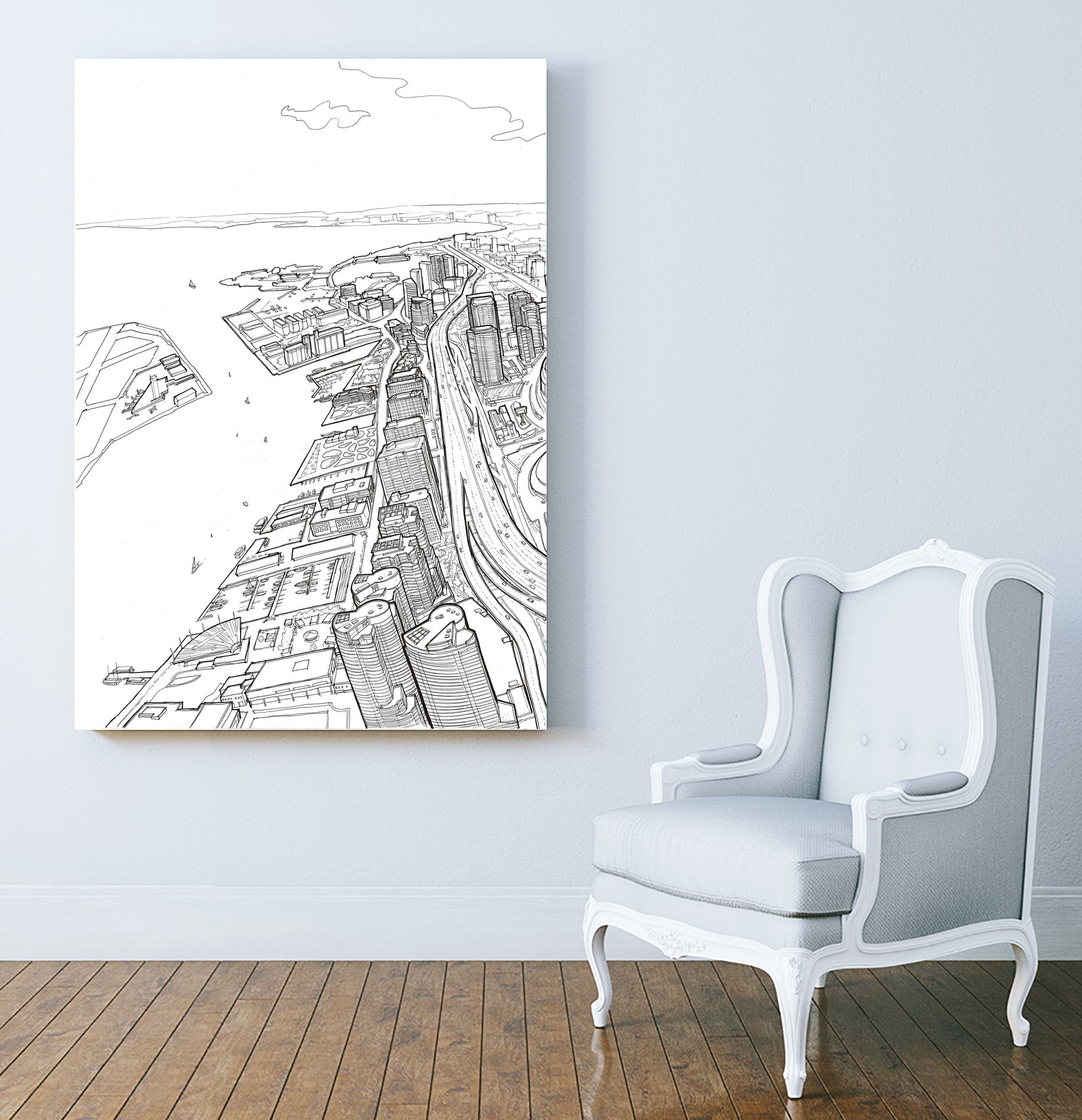 Toronto 1/3 by Anne Ma on GIANT ART - black mixed media