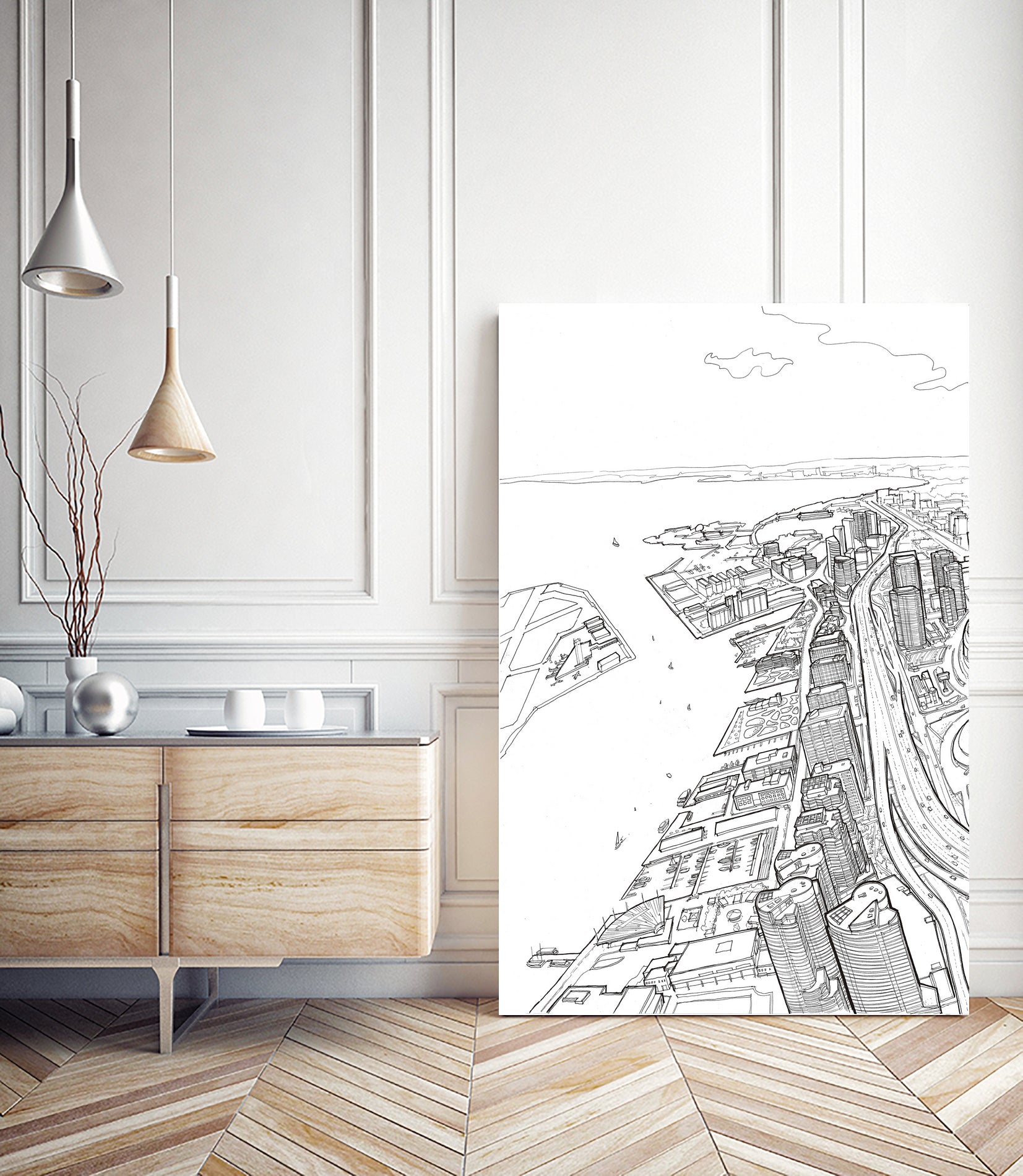 Toronto 1/3 by Anne Ma on GIANT ART - black mixed media