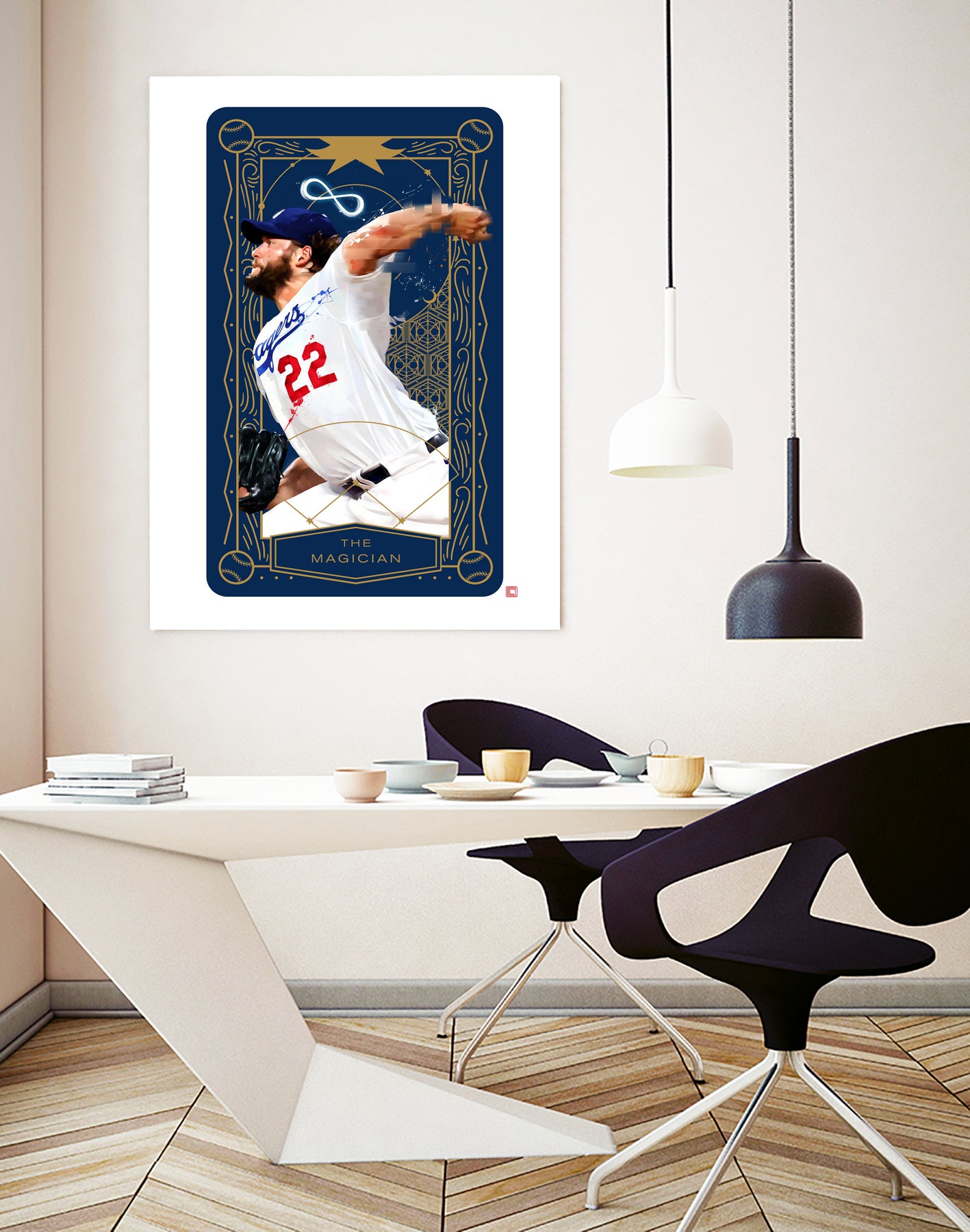 Dodgers Tarot: The Magician by Claudia Labarca on GIANT ART - blue digital painting
