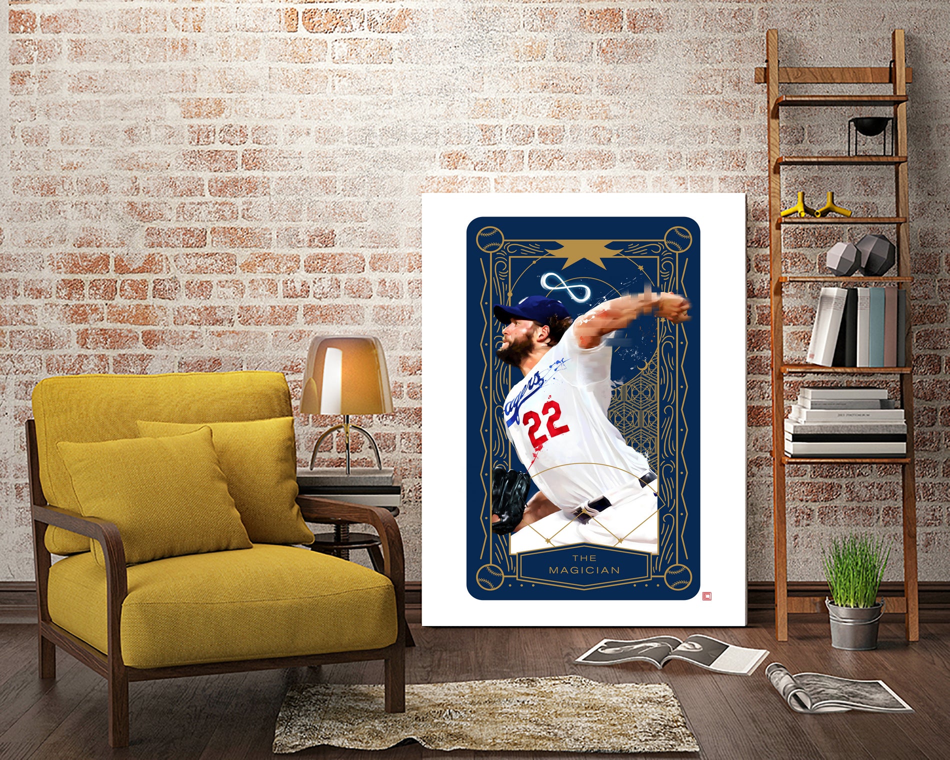 Dodgers Tarot: The Magician by Claudia Labarca on GIANT ART - blue digital painting