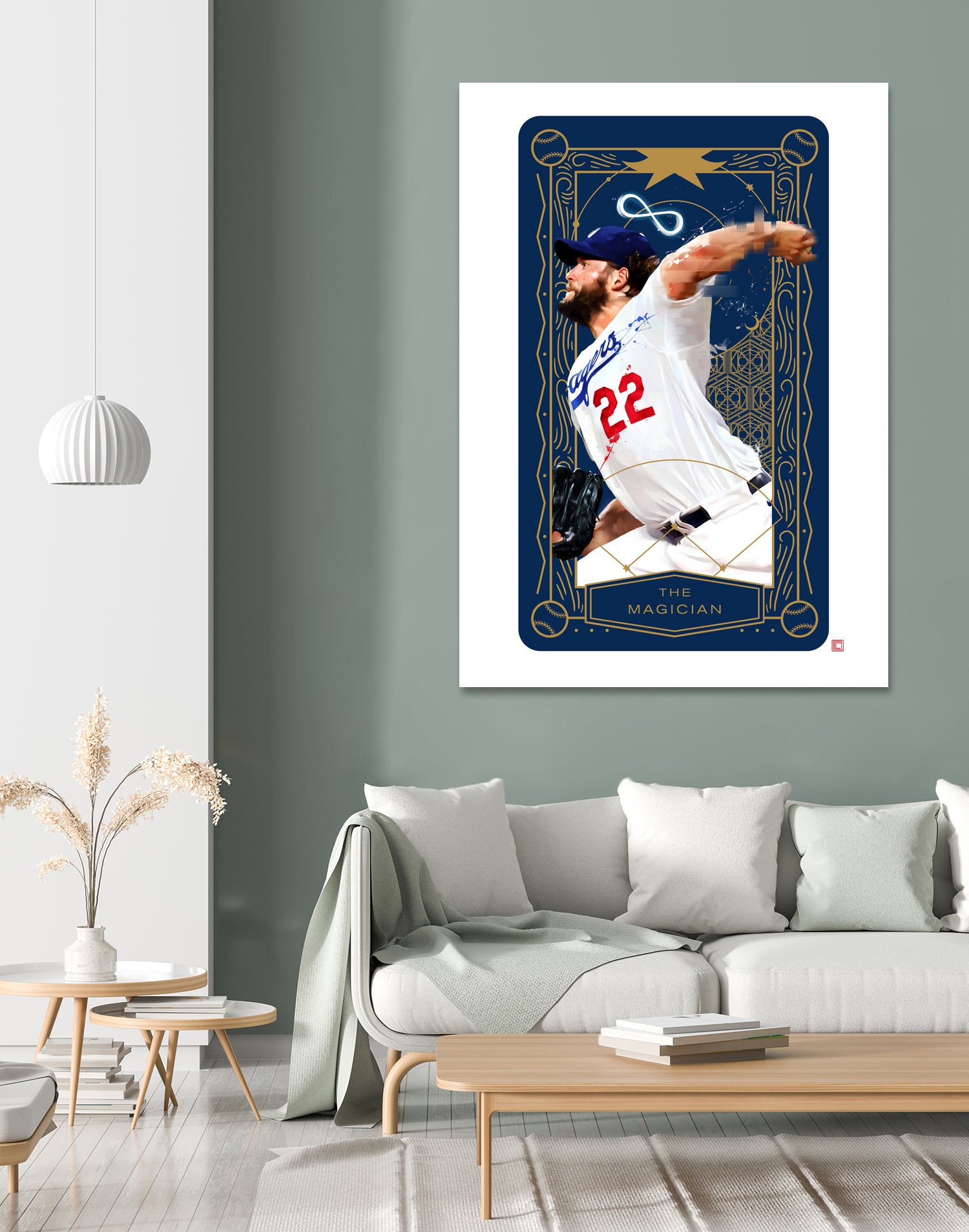 Dodgers Tarot: The Magician by Claudia Labarca on GIANT ART - blue digital painting
