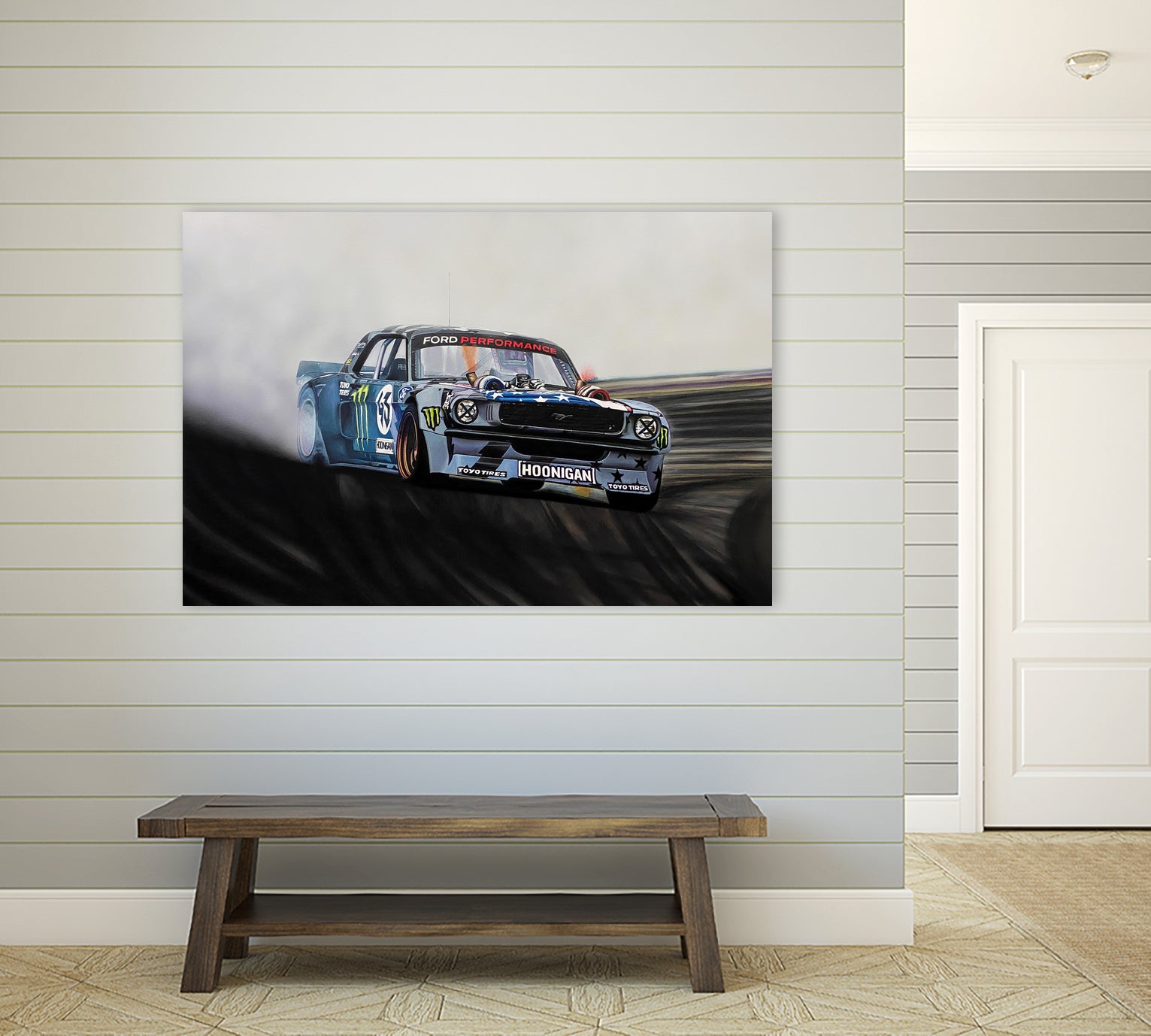 Hoonicorn Drift Car II by João Bello on GIANT ART - blue mixed media