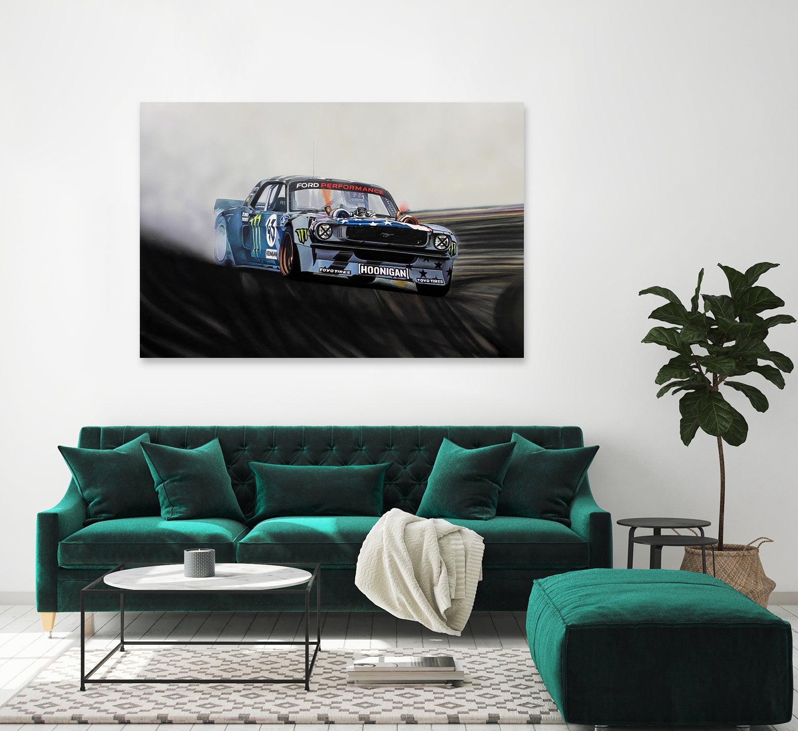 Hoonicorn Drift Car II by João Bello on GIANT ART - blue mixed media