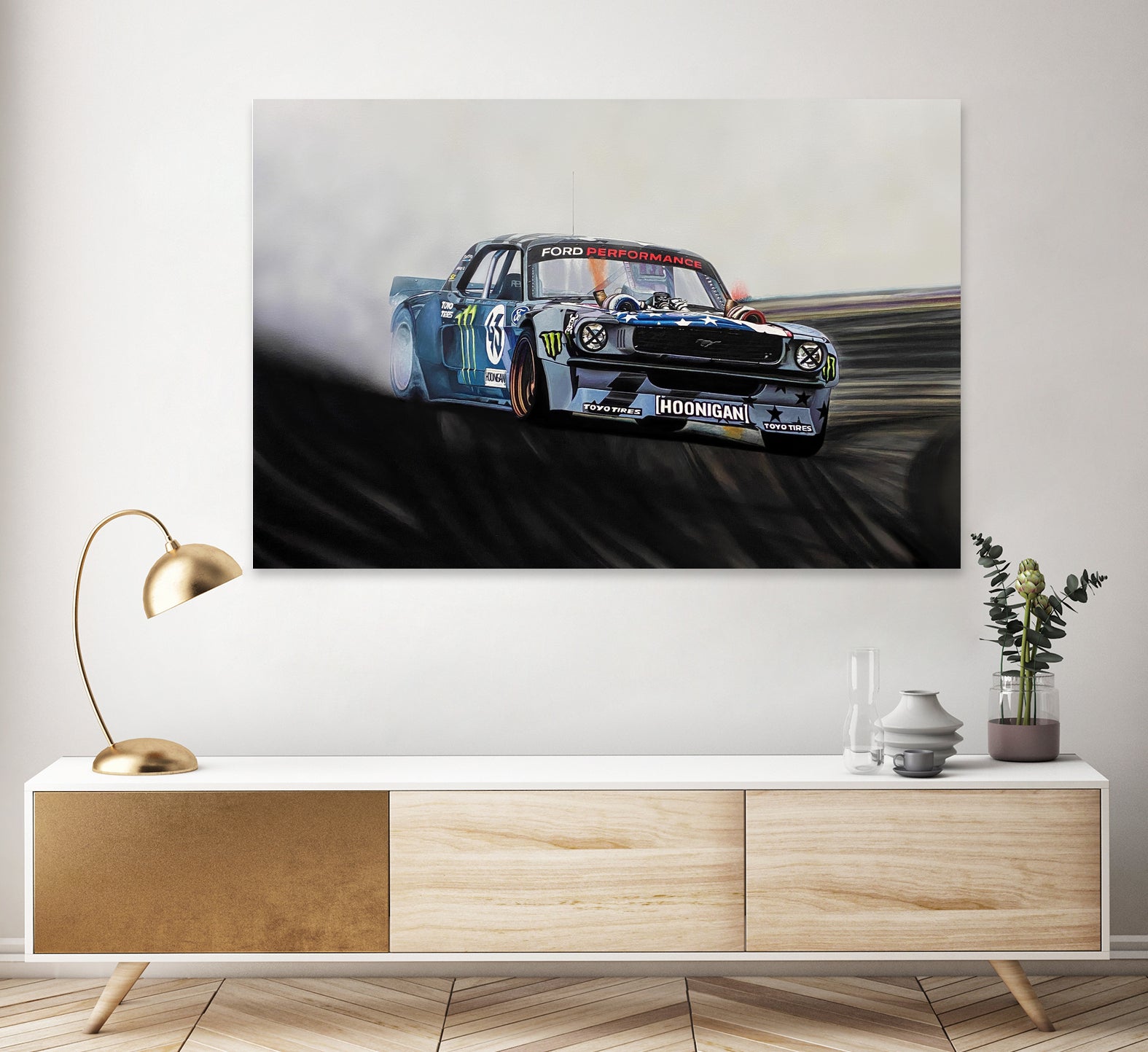 Hoonicorn Drift Car II by João Bello on GIANT ART - blue mixed media