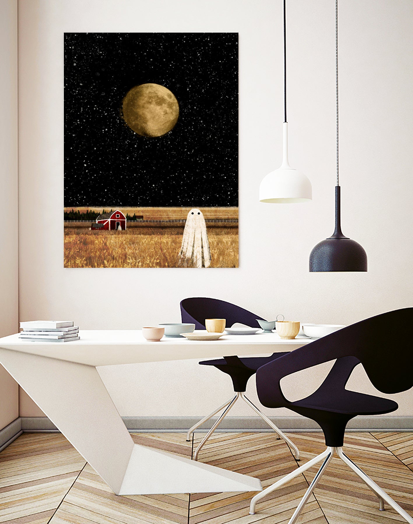 harvest moon by Katherine Blower on GIANT ART - black digital painting