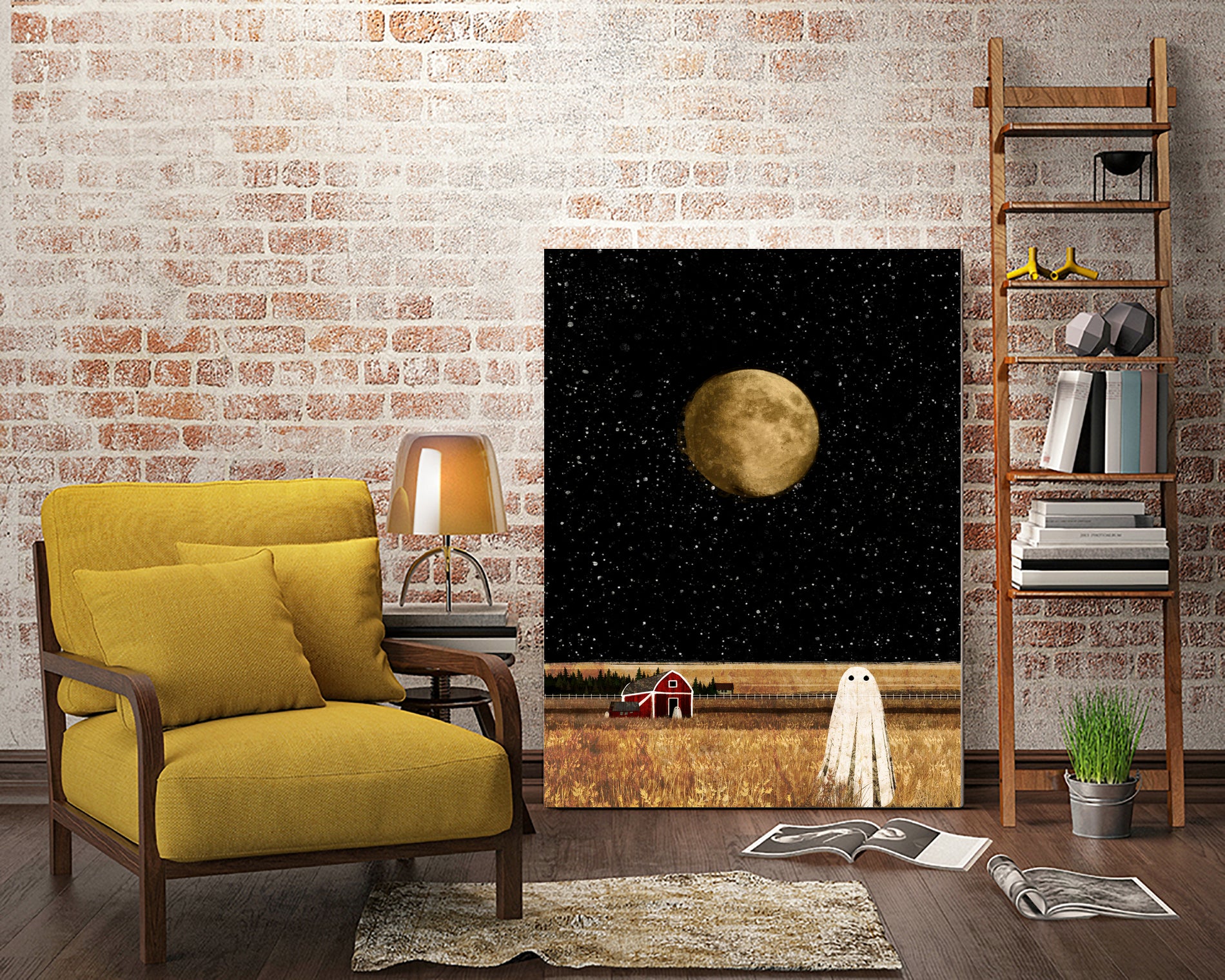 harvest moon by Katherine Blower on GIANT ART - black digital painting