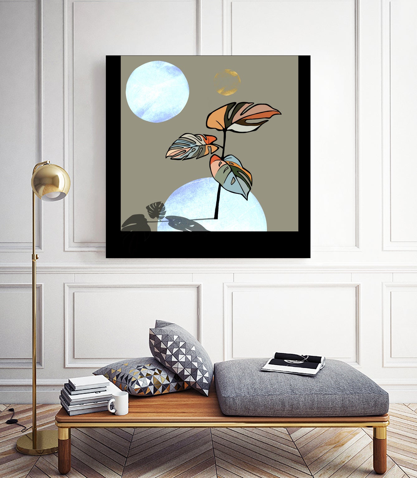 Nature landscape with golden moon by Lior Elkabas on GIANT ART - red digital painting