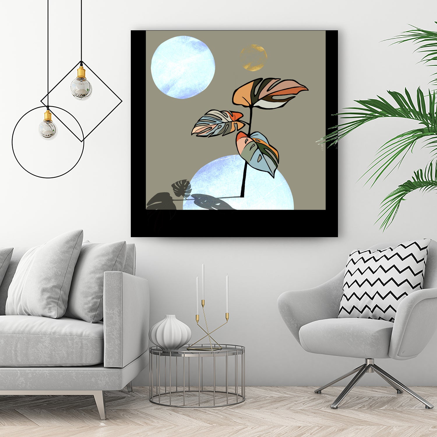 Nature landscape with golden moon by Lior Elkabas on GIANT ART - red digital painting