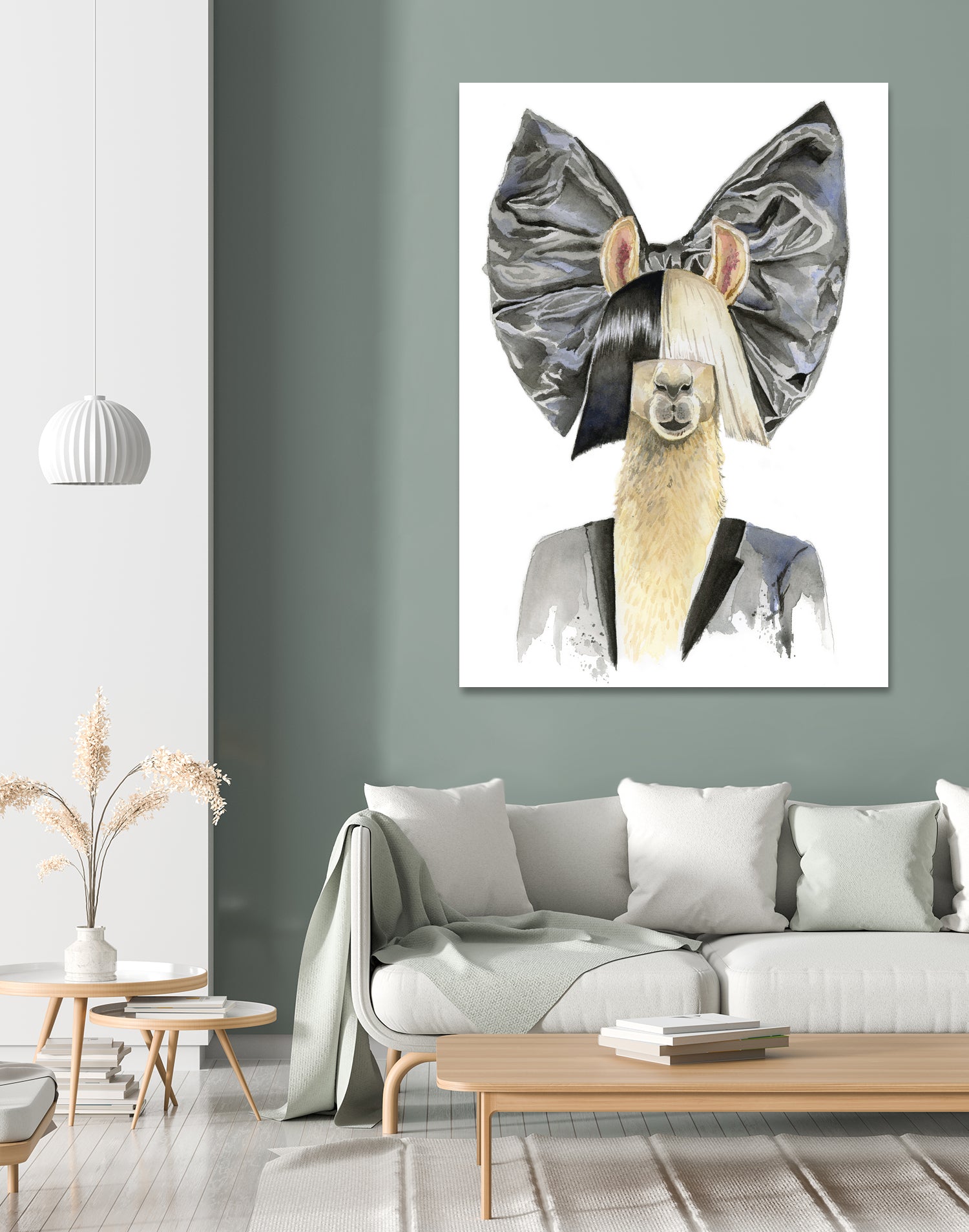 Llama Sia by Heather Perry on GIANT ART - black mixed media