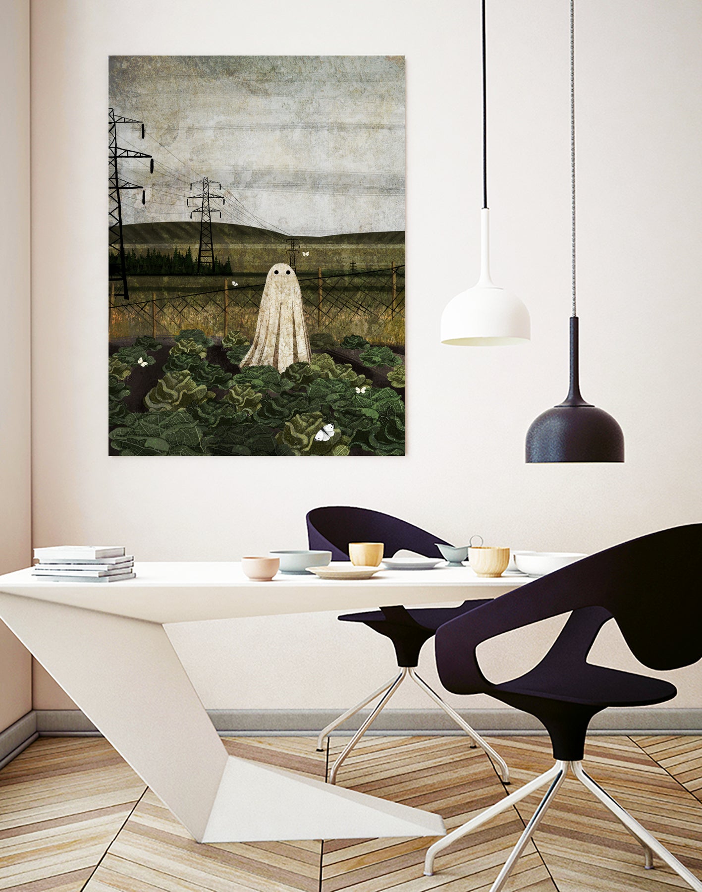 There's A Ghost In The Cabbage Patch Again... by Katherine Blower on GIANT ART - green digital painting