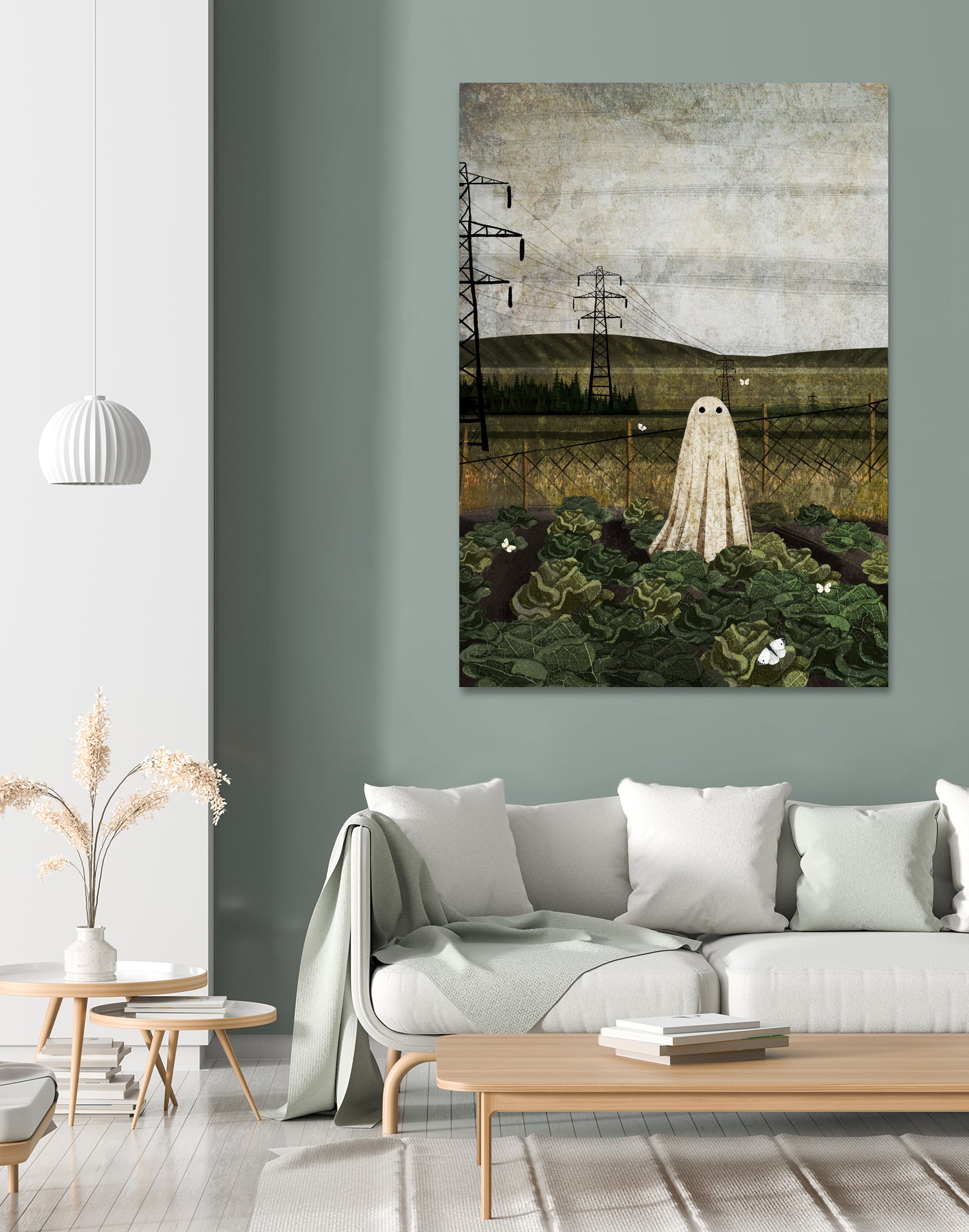 There's A Ghost In The Cabbage Patch Again... by Katherine Blower on GIANT ART - green digital painting