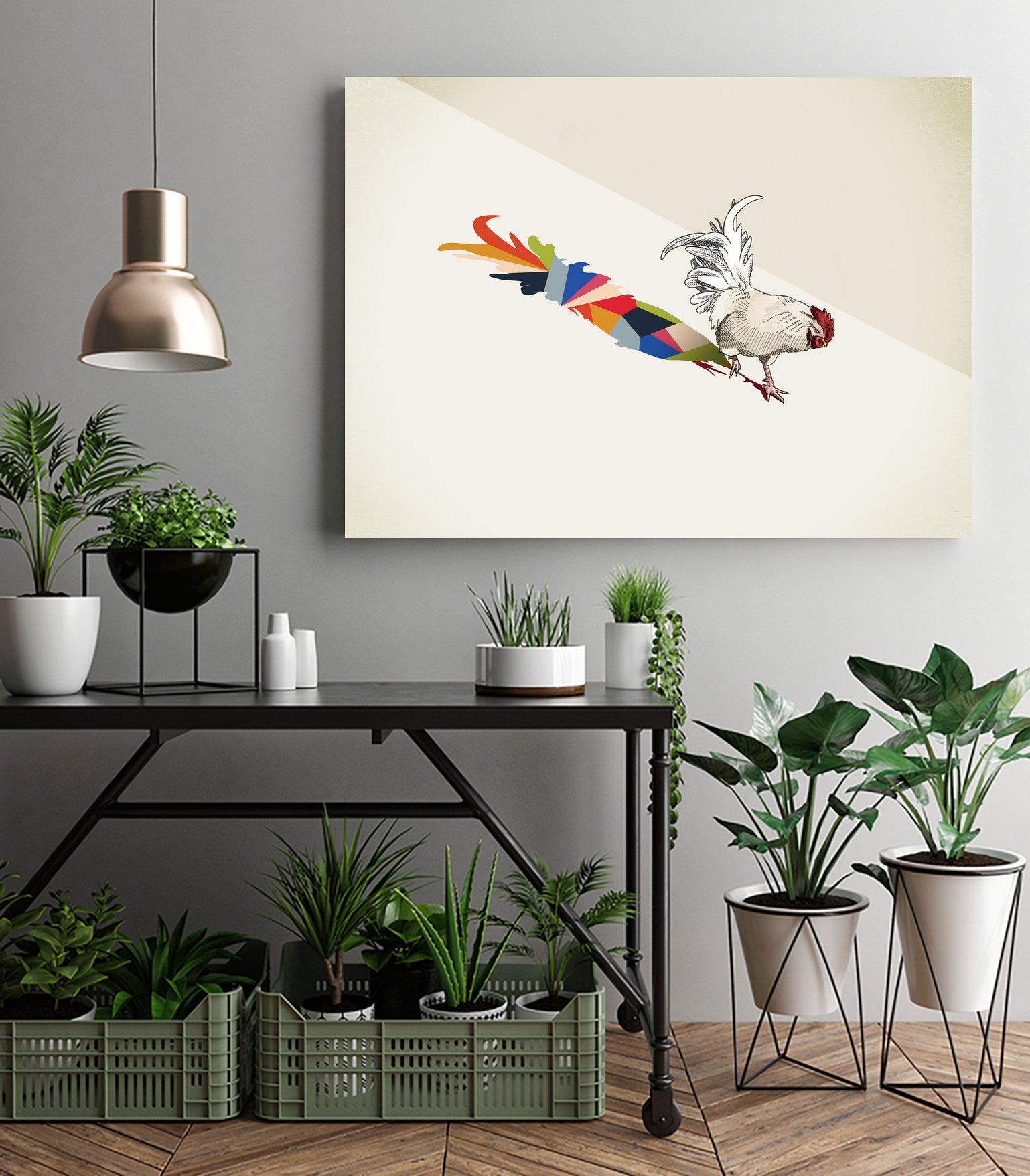 Walking Shadow, Rooster by Jason Ratliff on GIANT ART - photo illustration