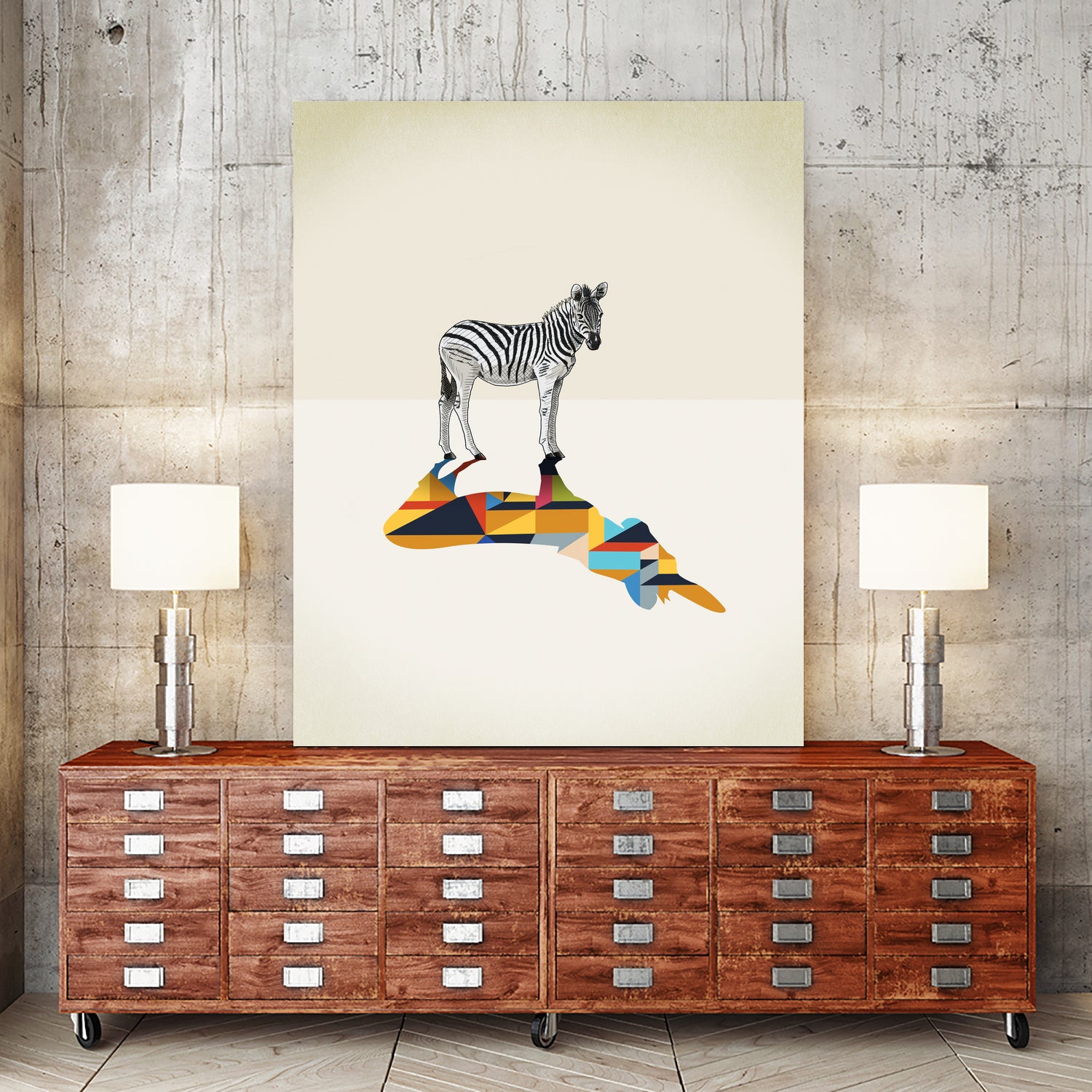 Walking Shadow, Zebra by Jason Ratliff on GIANT ART - photo illustration