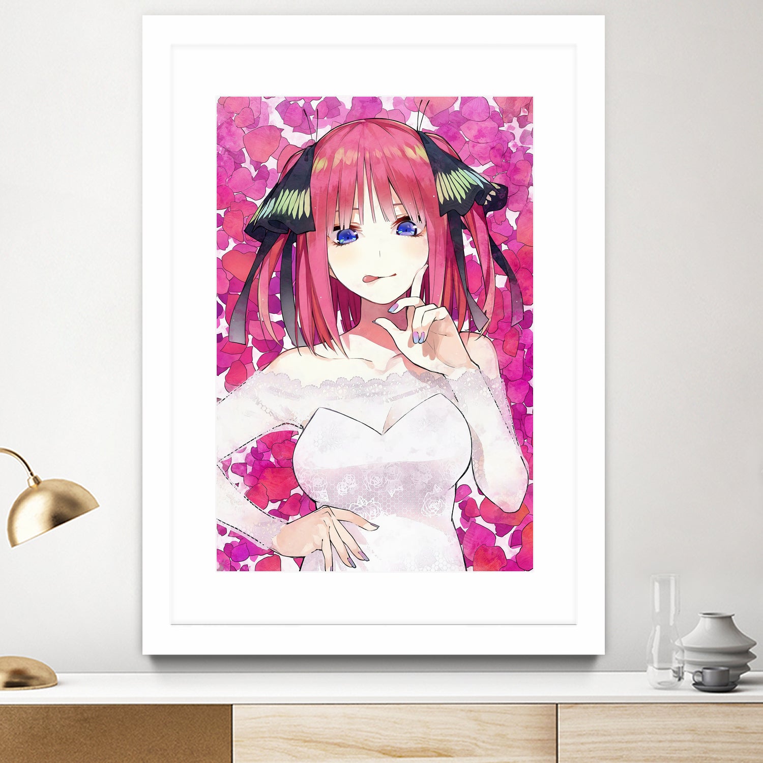 Nino Nakano Quintuplets by Javier Arrarte on GIANT ART - pink game design