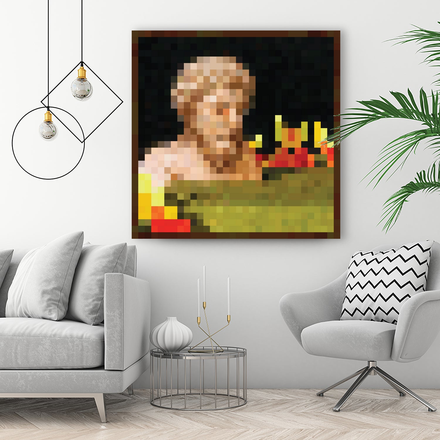 Minecraft Painting Bust by Javier Arrarte on GIANT ART - black digital painting