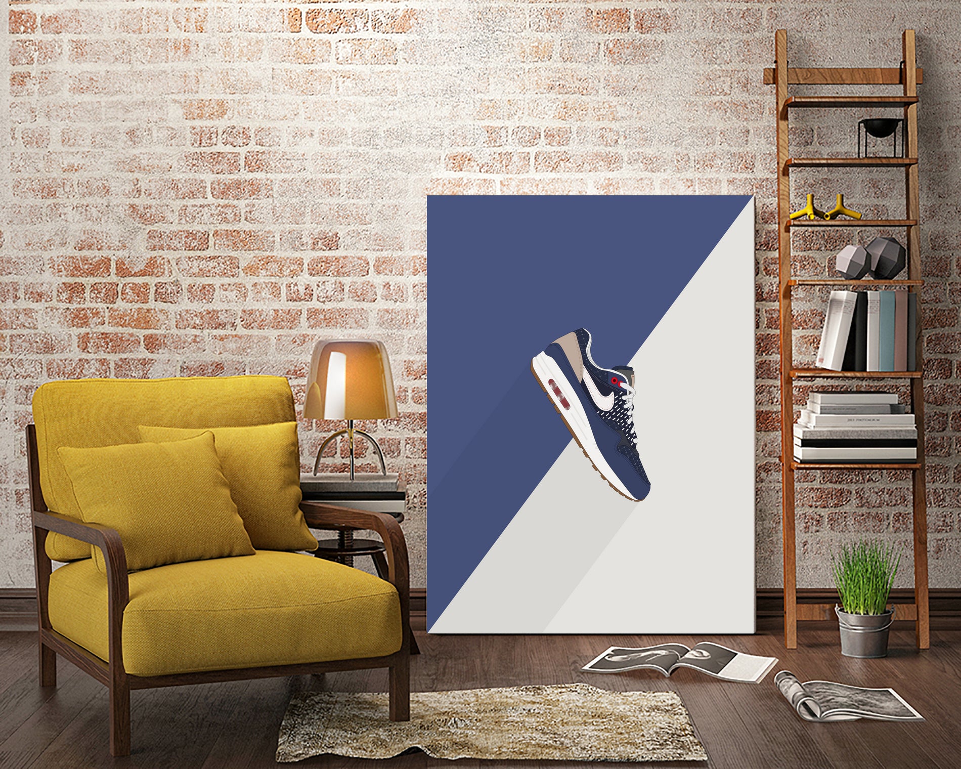 Airmax1 - blue void by Yanuar Ahmat on GIANT ART - white digital drawing