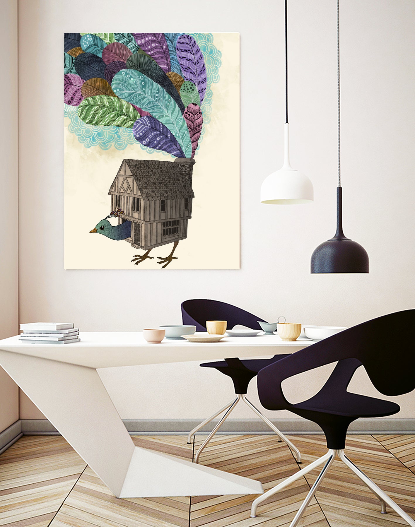 TheBirdhouse by Laura Graves on GIANT ART - blue digital drawing