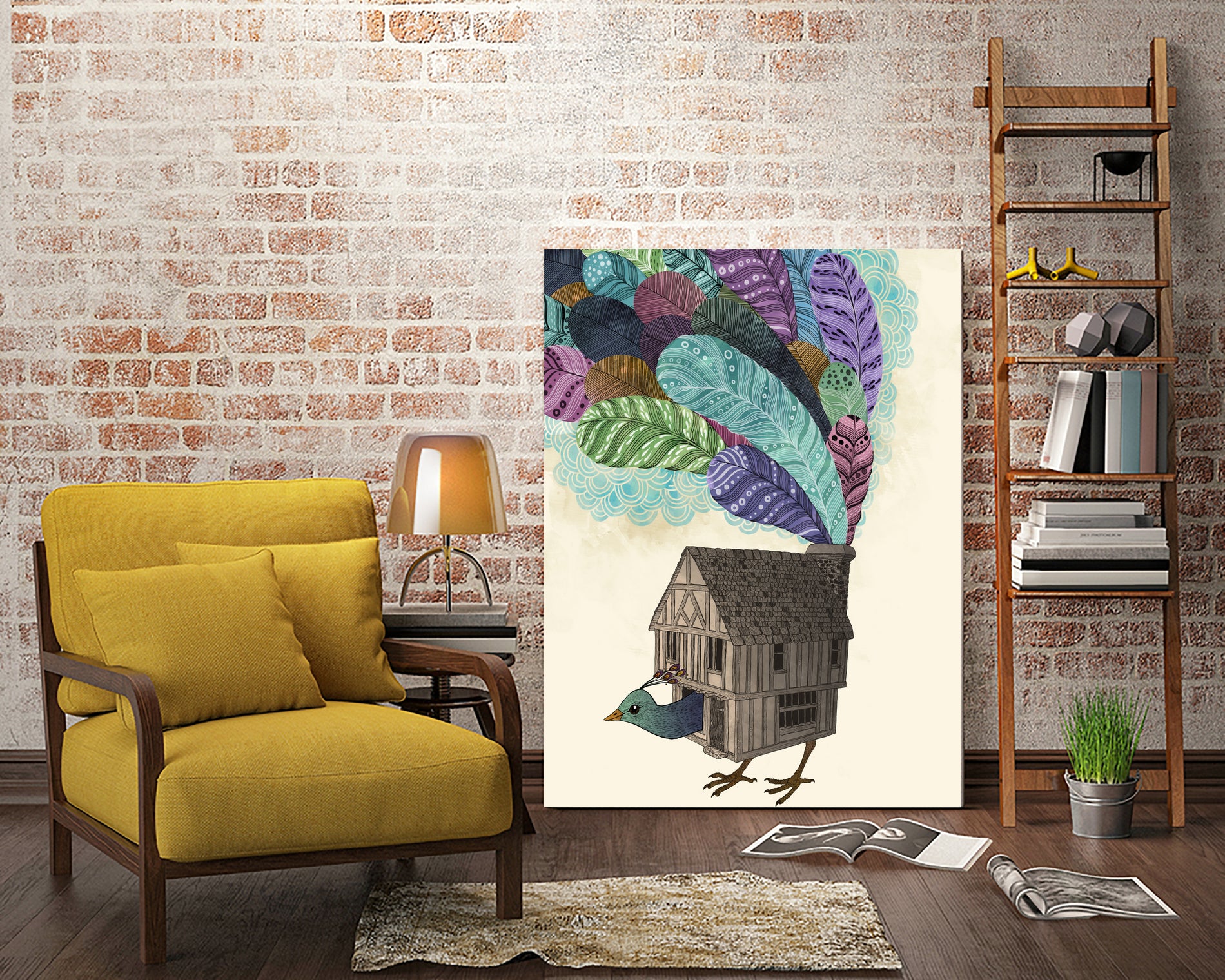 TheBirdhouse by Laura Graves on GIANT ART - blue digital drawing