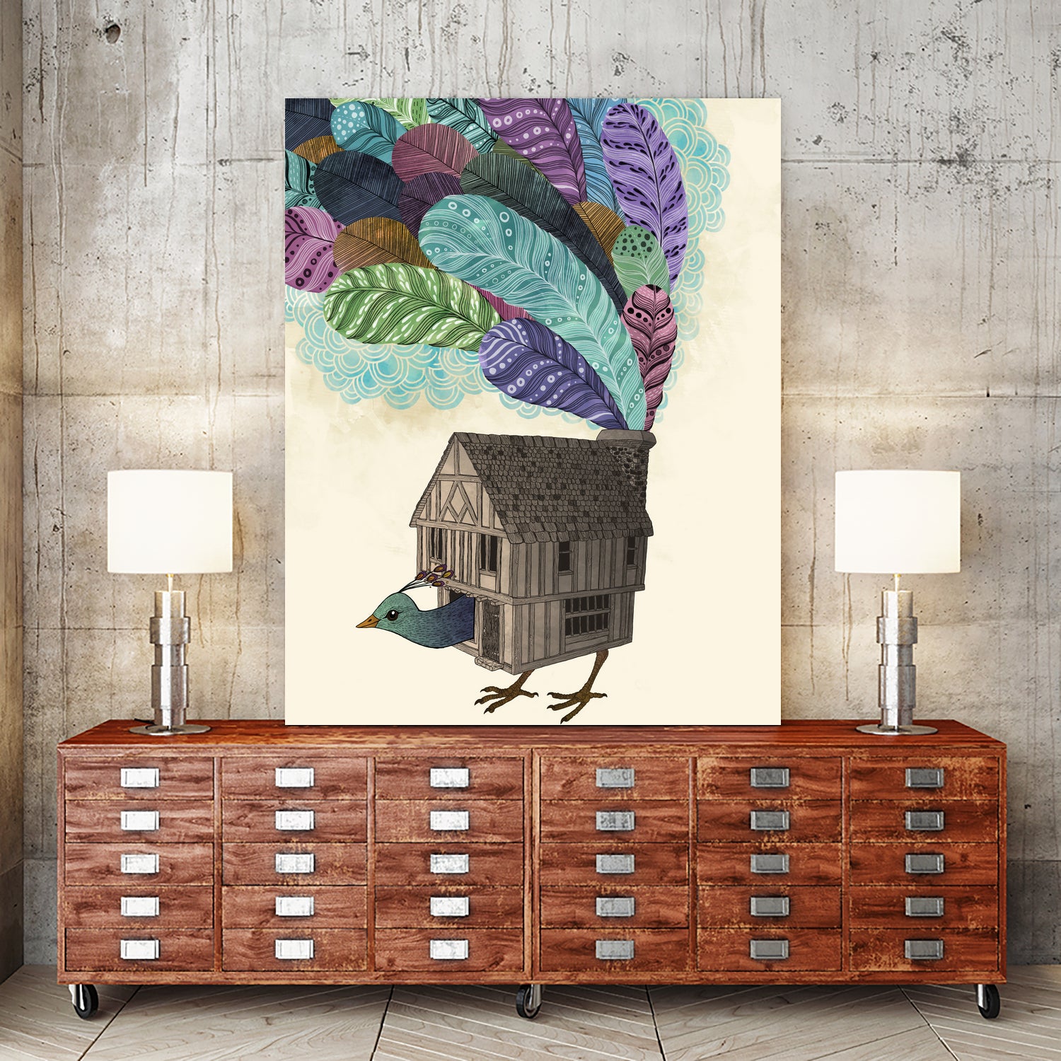 TheBirdhouse by Laura Graves on GIANT ART - blue digital drawing