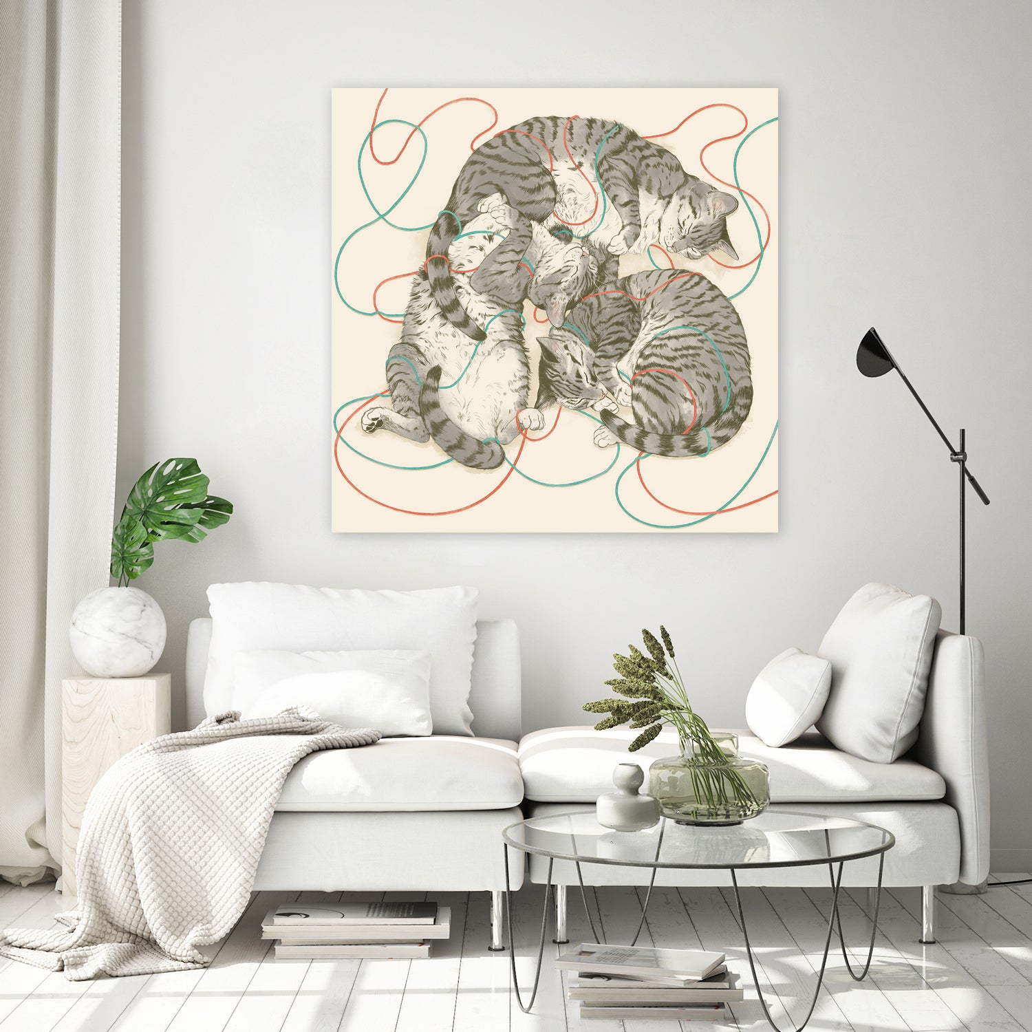 cats by Laura Graves on GIANT ART - gray digital drawing