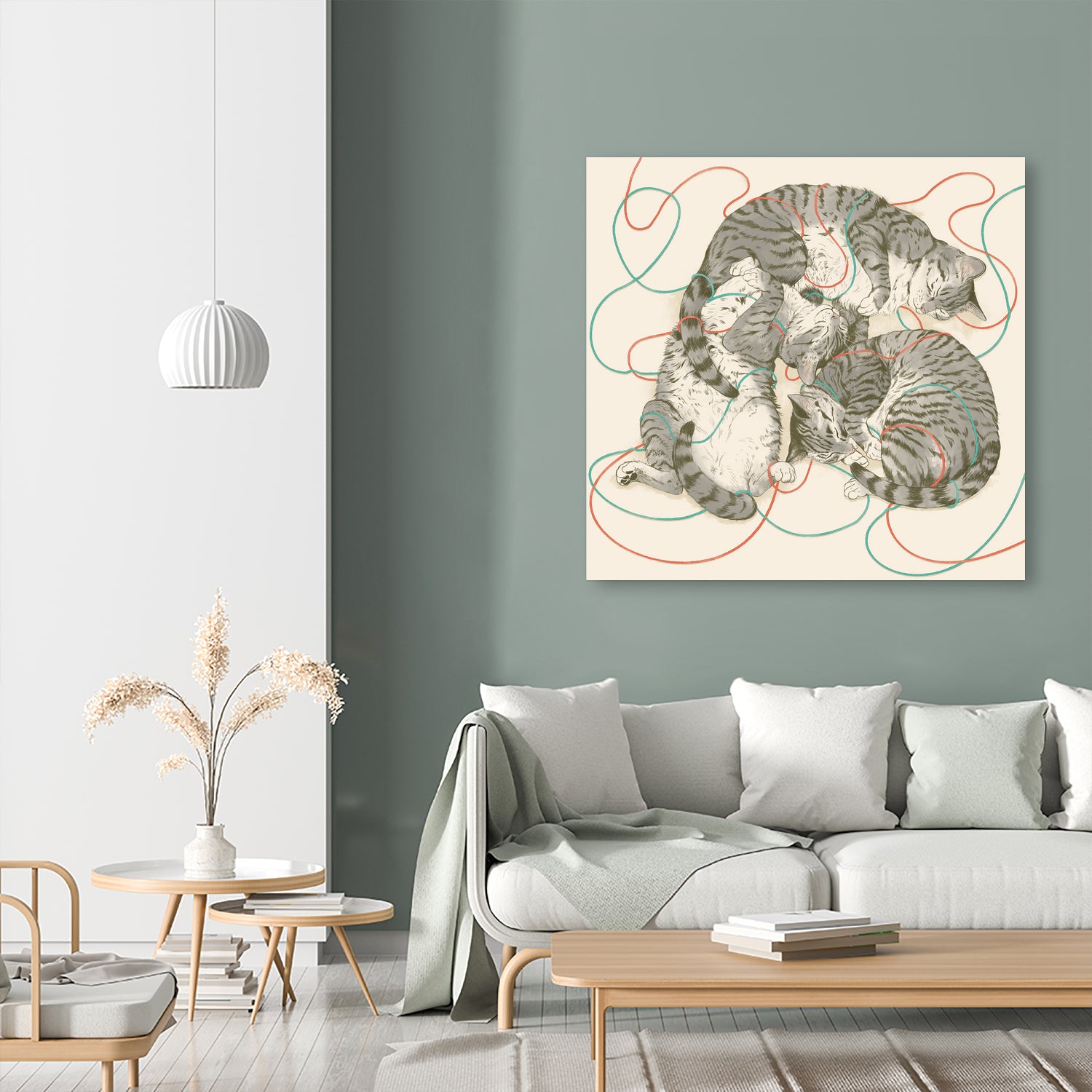 cats by Laura Graves on GIANT ART - gray digital drawing