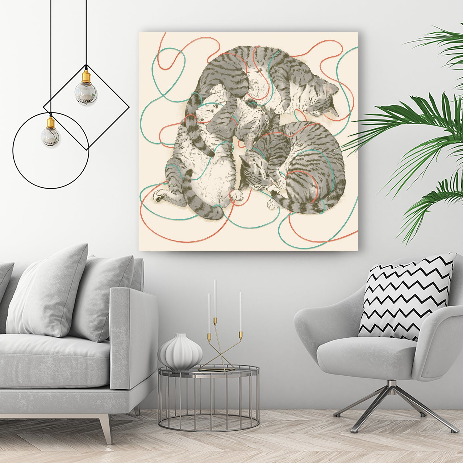cats by Laura Graves on GIANT ART - gray digital drawing