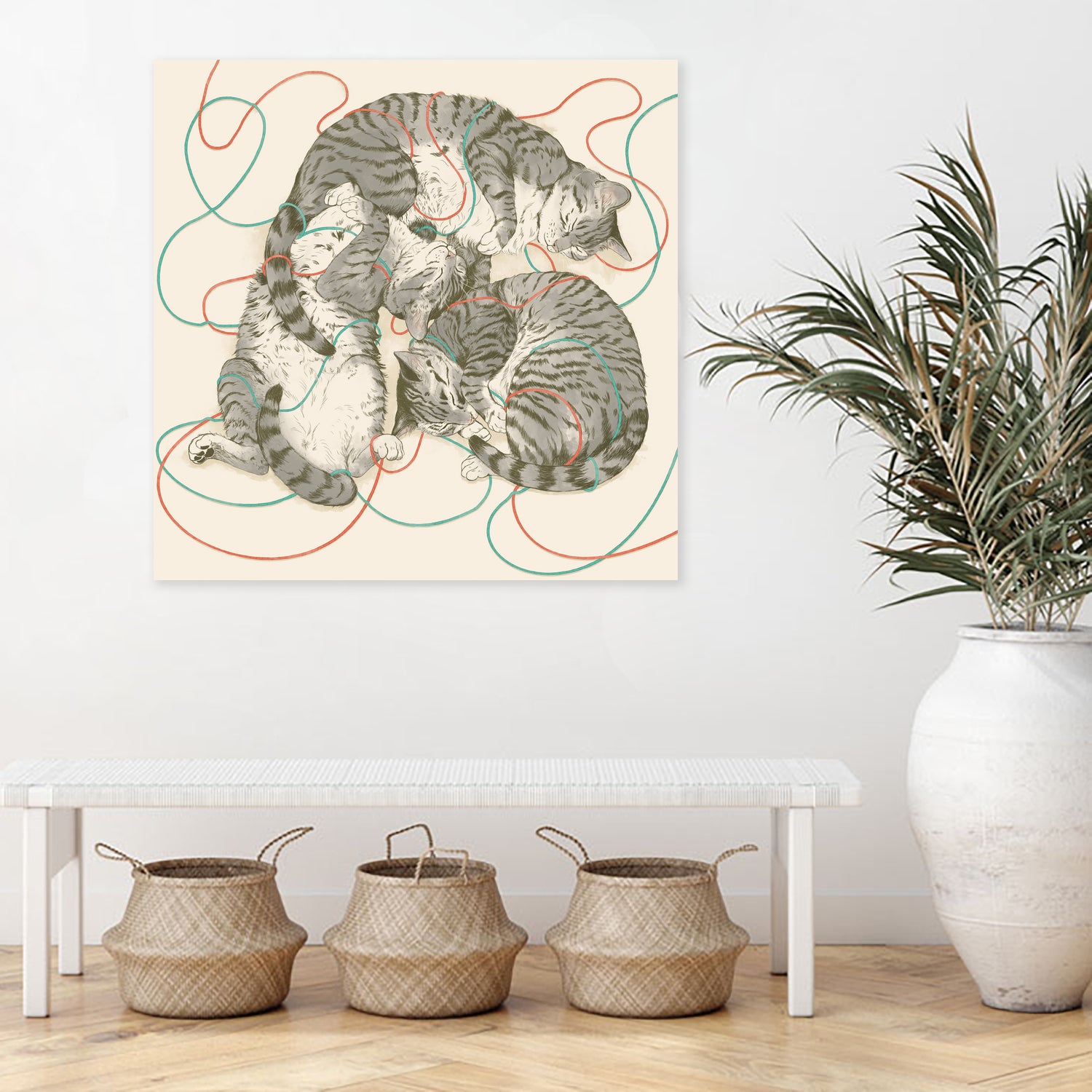 cats by Laura Graves on GIANT ART - gray digital drawing