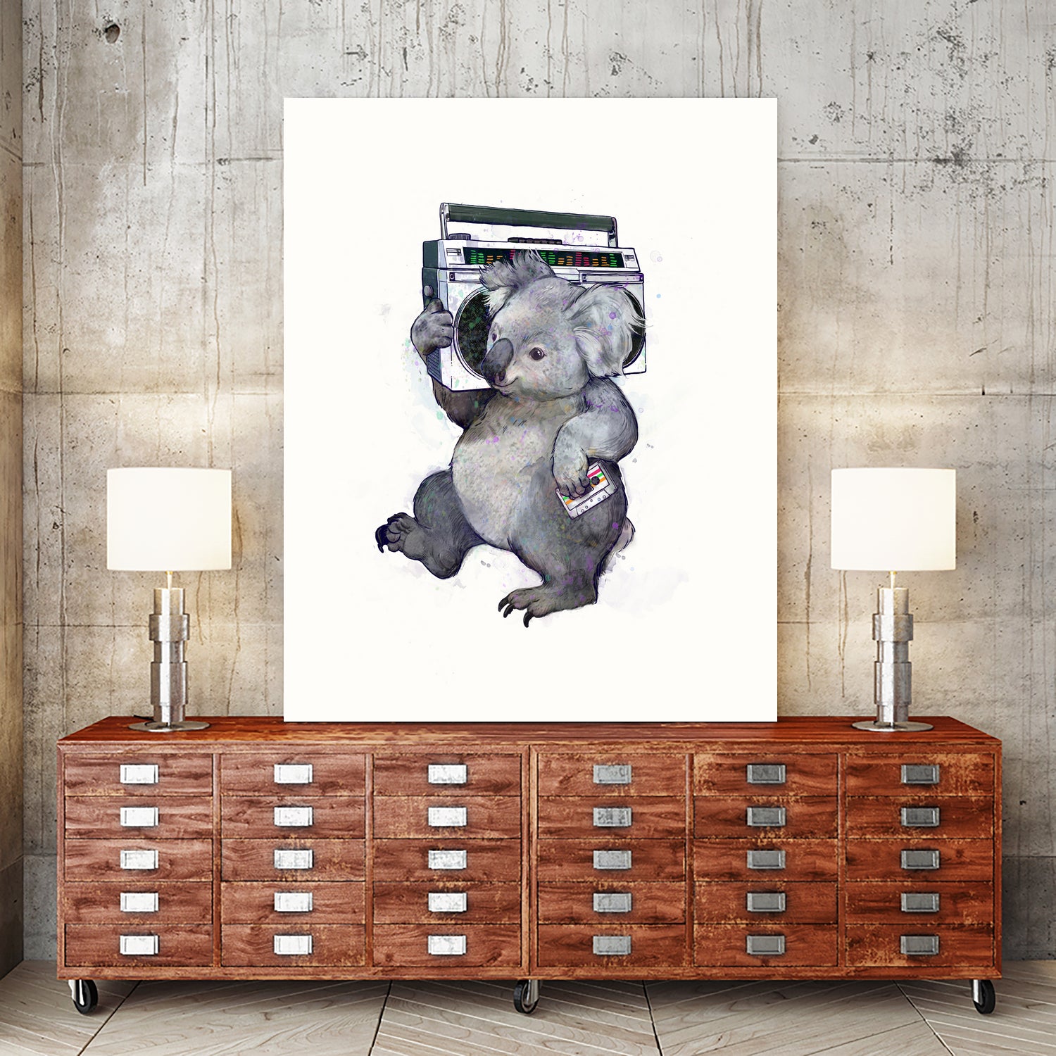 Koala by Laura Graves on GIANT ART - gray digital painting
