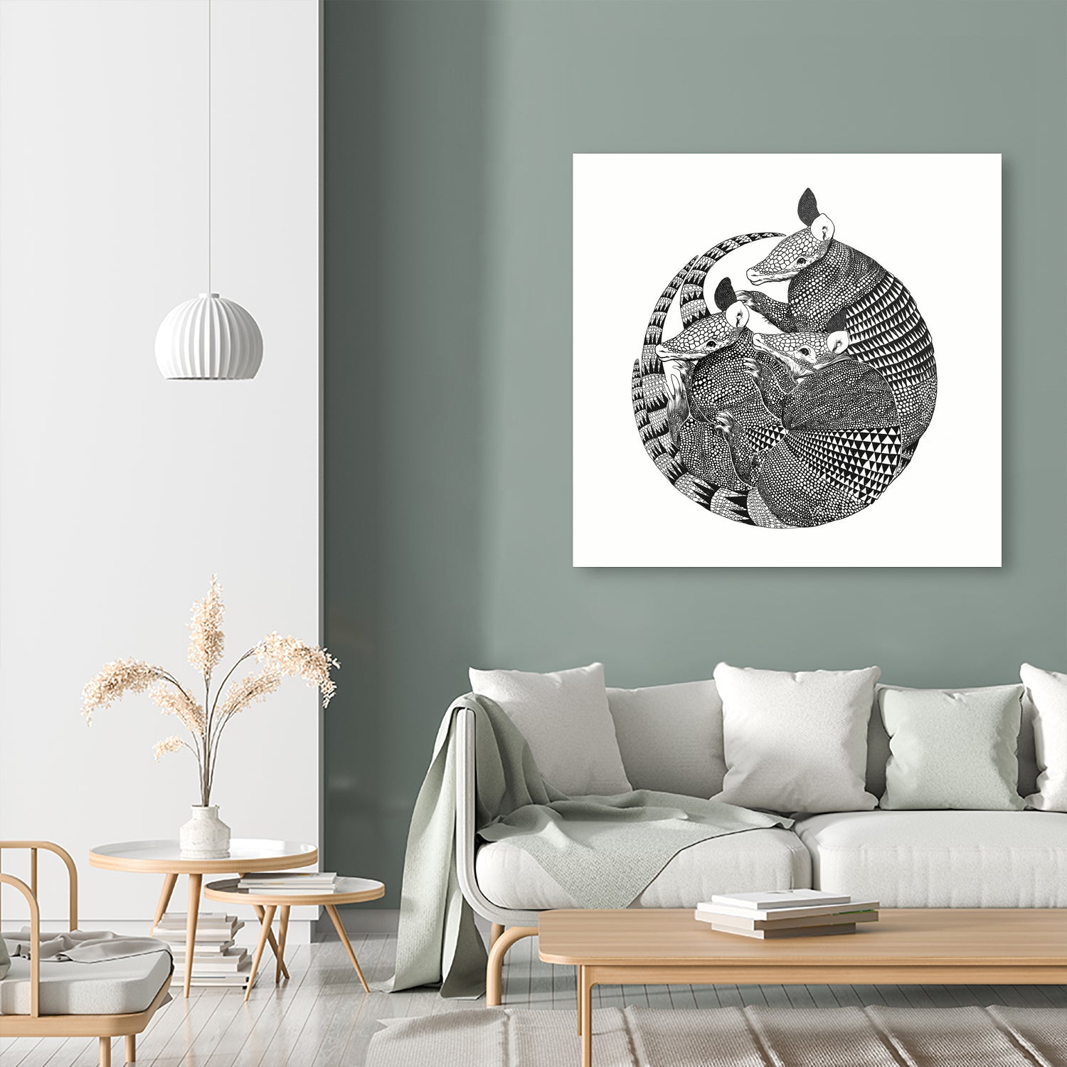 Armadillos by Laura Graves on GIANT ART - black digital painting