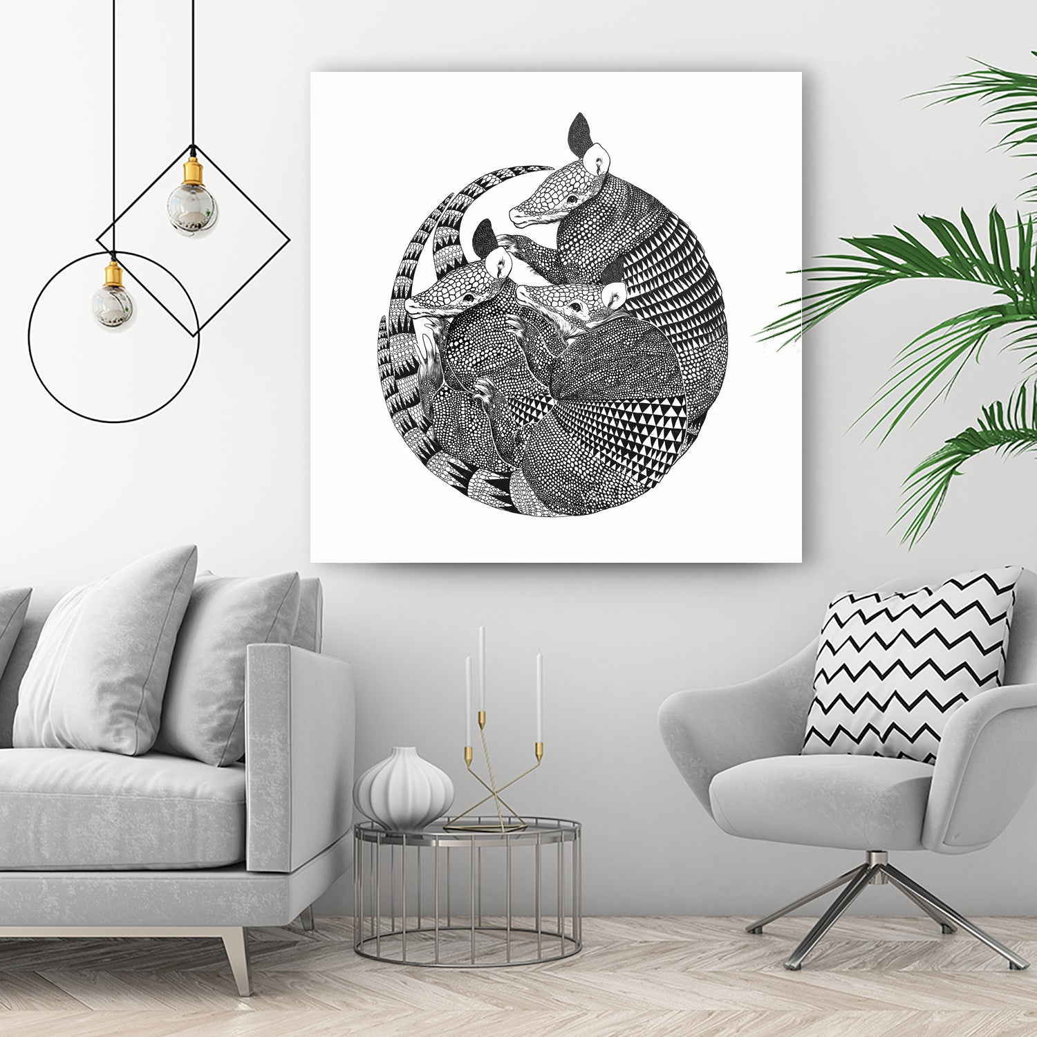 Armadillos by Laura Graves on GIANT ART - black digital painting