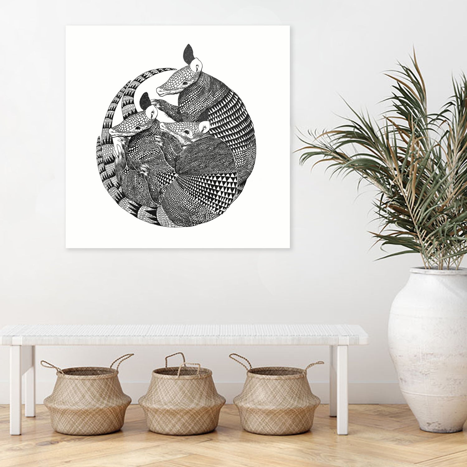 Armadillos by Laura Graves on GIANT ART - black digital painting