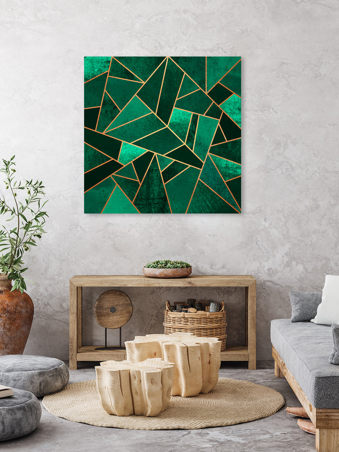 Emerald And Copper by Elisabeth Fredriksson on GIANT ART - green digital painting