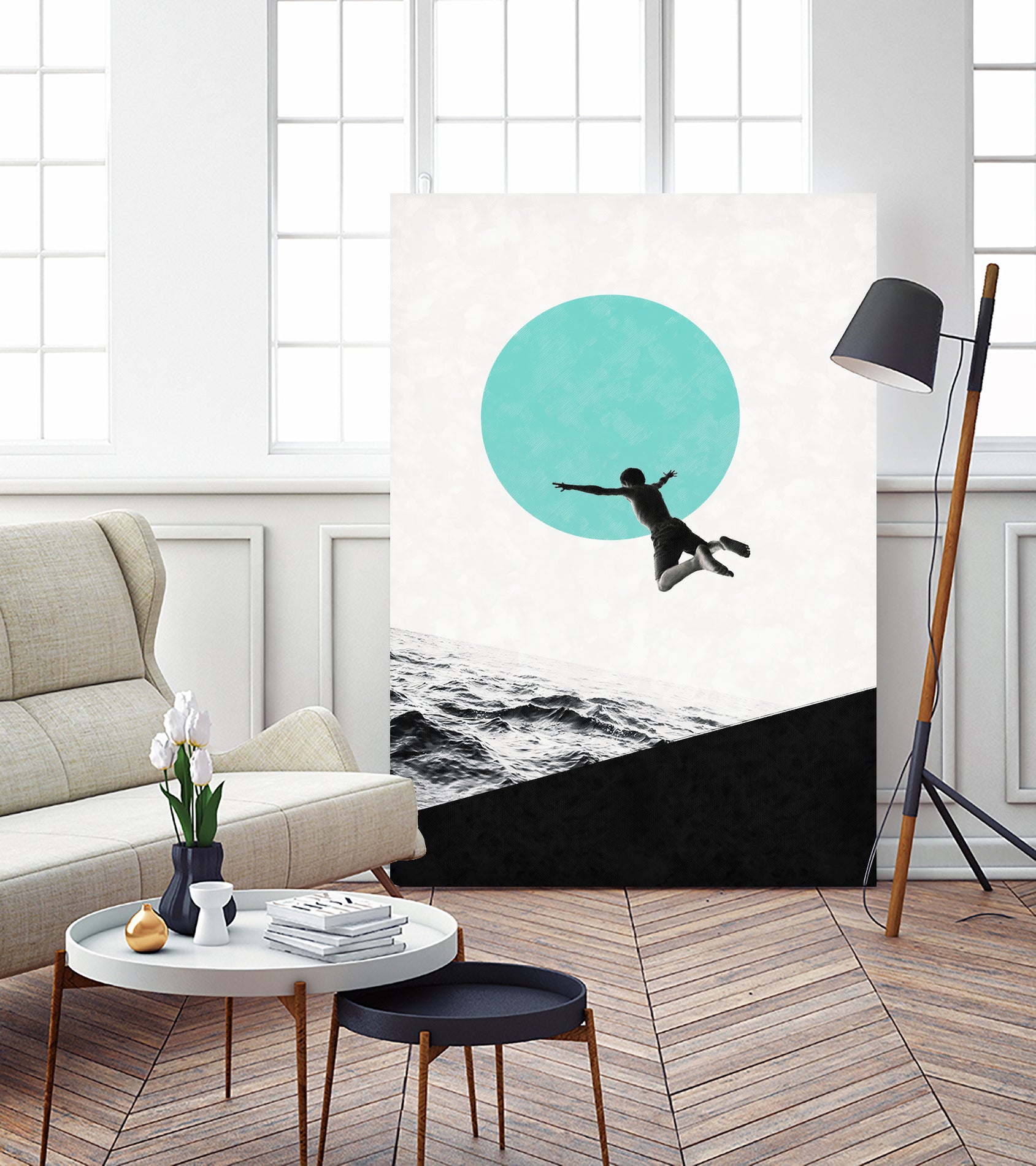 Don't think. Jump ... by Menelaos Trompoukis on GIANT ART - gray photo manipulation