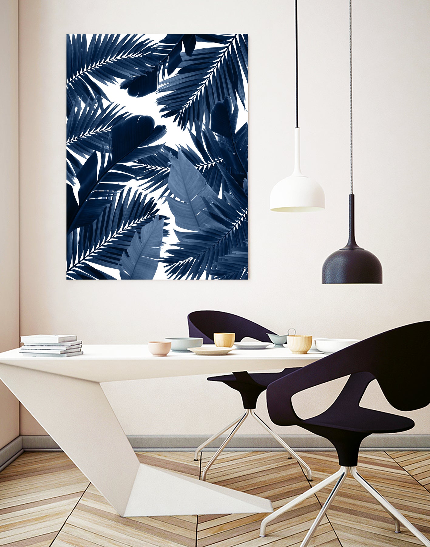 Jungle Leaves Finesse #3 #tropical #decor #art by Anita & Bella Jantz on GIANT ART - blue photo illustration