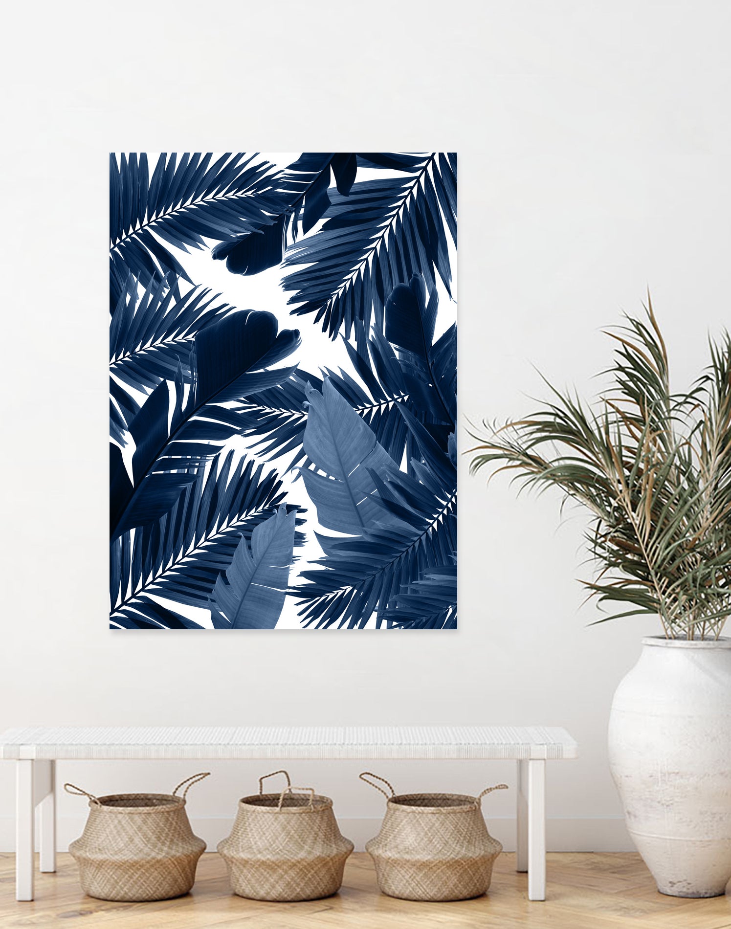 Jungle Leaves Finesse #3 #tropical #decor #art by Anita & Bella Jantz on GIANT ART - blue photo illustration
