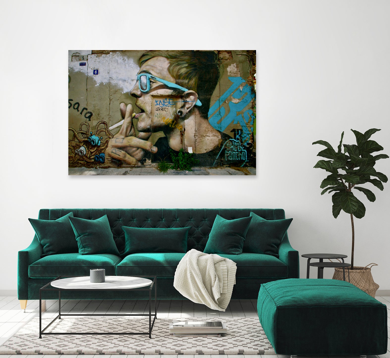 Fumador by Luke Robertson on GIANT ART - blue photo manipulation