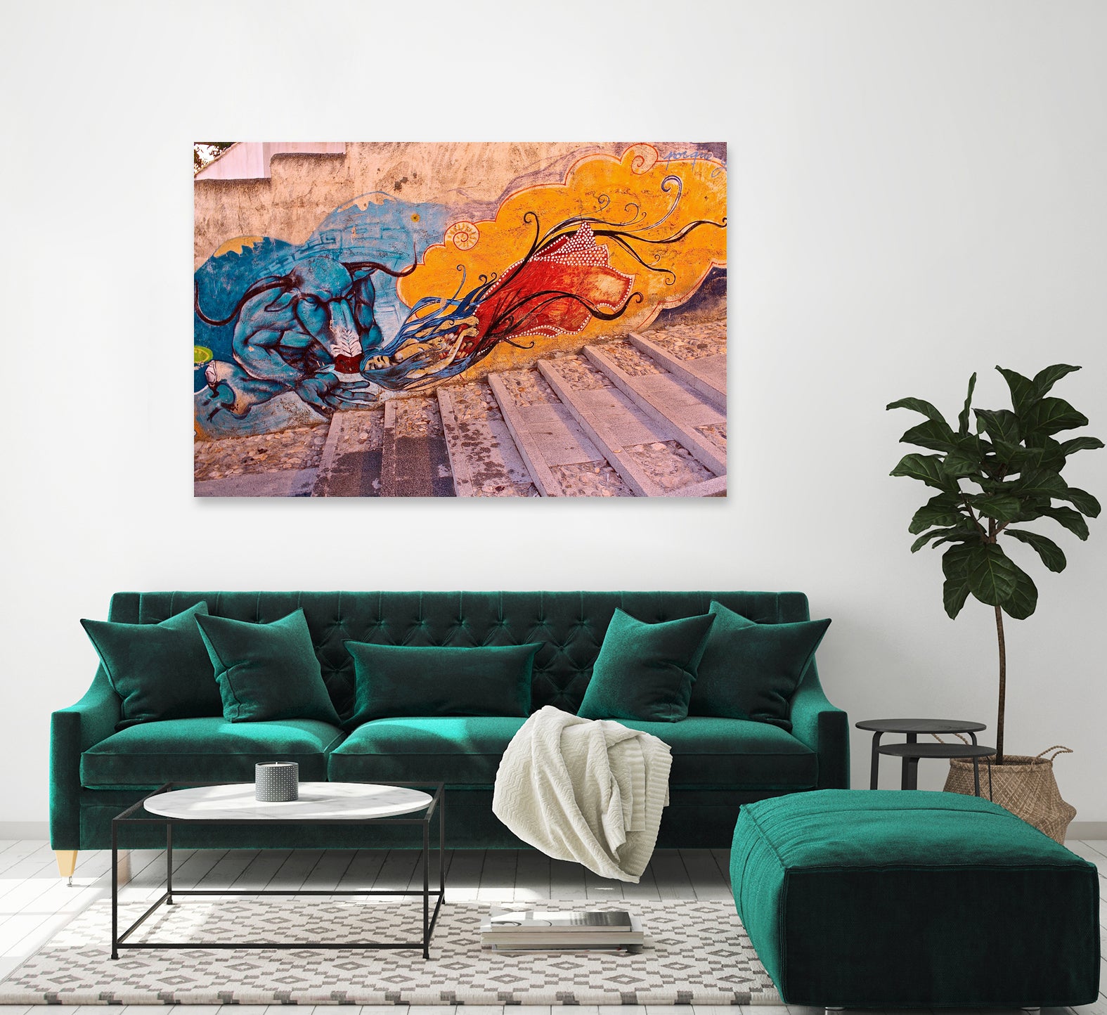 Sueños Del Minotauro by Luke Robertson on GIANT ART - blue photo manipulation