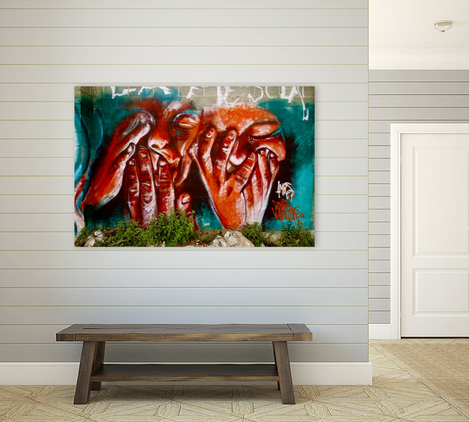 Conflicted by Luke Robertson on GIANT ART - red photo manipulation