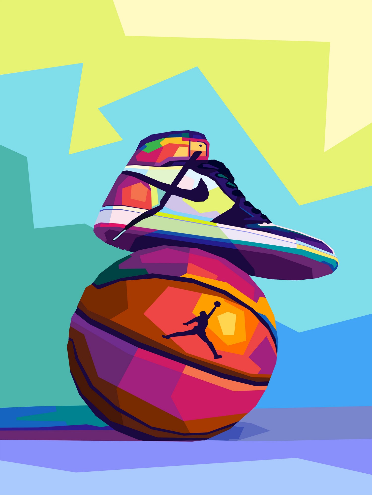 Air Jordan x Basketball by Noval Purnama on GIANT ART - white vector illustration